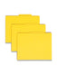 Classification File Folders, 2 Dividers, 2 inch Expansion, Yellow Color, Letter Size, Set of 10, 30086486140042