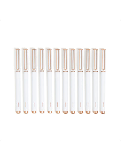 U Brands Catalina Felt Tip Pens - White & Gold, 12 CT