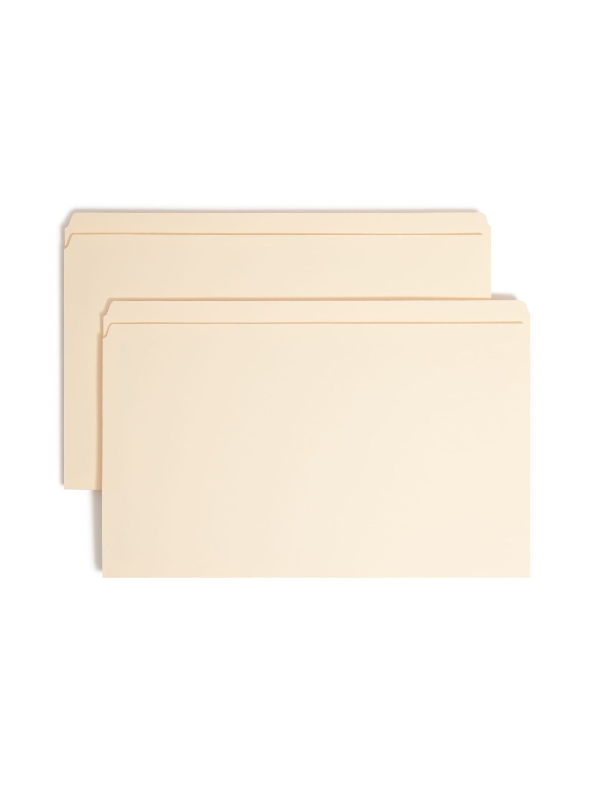 Reinforced Tab Fastener File Folders, Straight-Cut Tab, 1 Fastener, Manila Color, Legal Size, Set of 50, 086486195102
