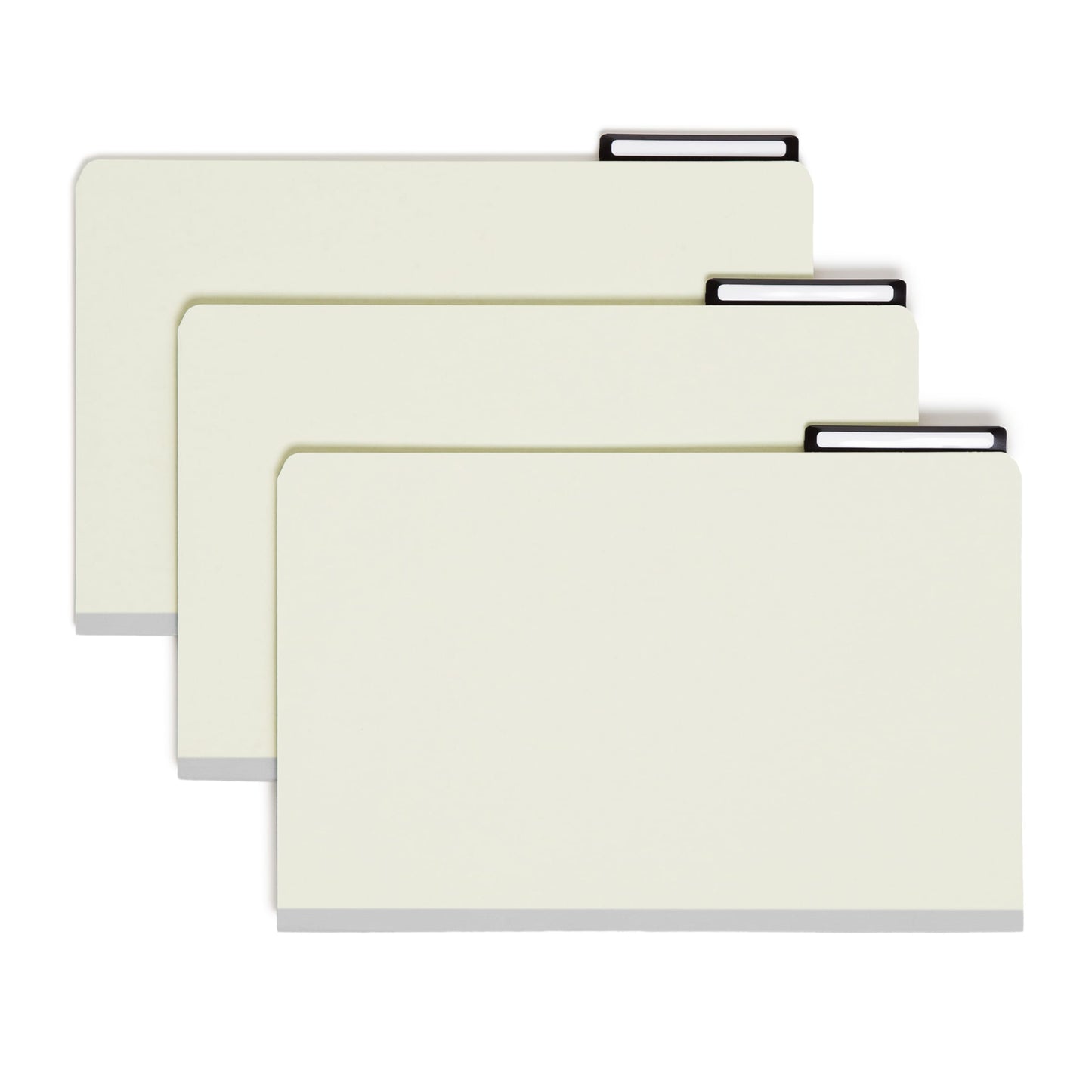 Pressboard Mortgage File Folders, Gray/Green Color, Legal Size, Set of 10, 30086486782082