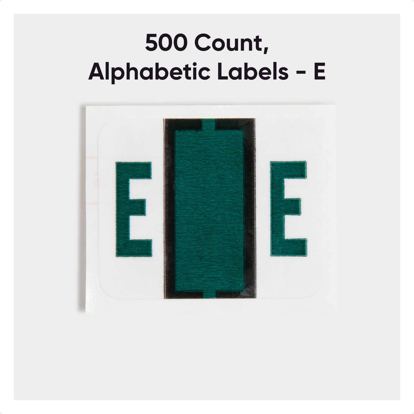 BCCR Bar Style Color-Coded Alphabetic Labels, A-Z Rolls, Dark Green Color, 1-1/4" X 1" Size, Set of 50, 086486670753