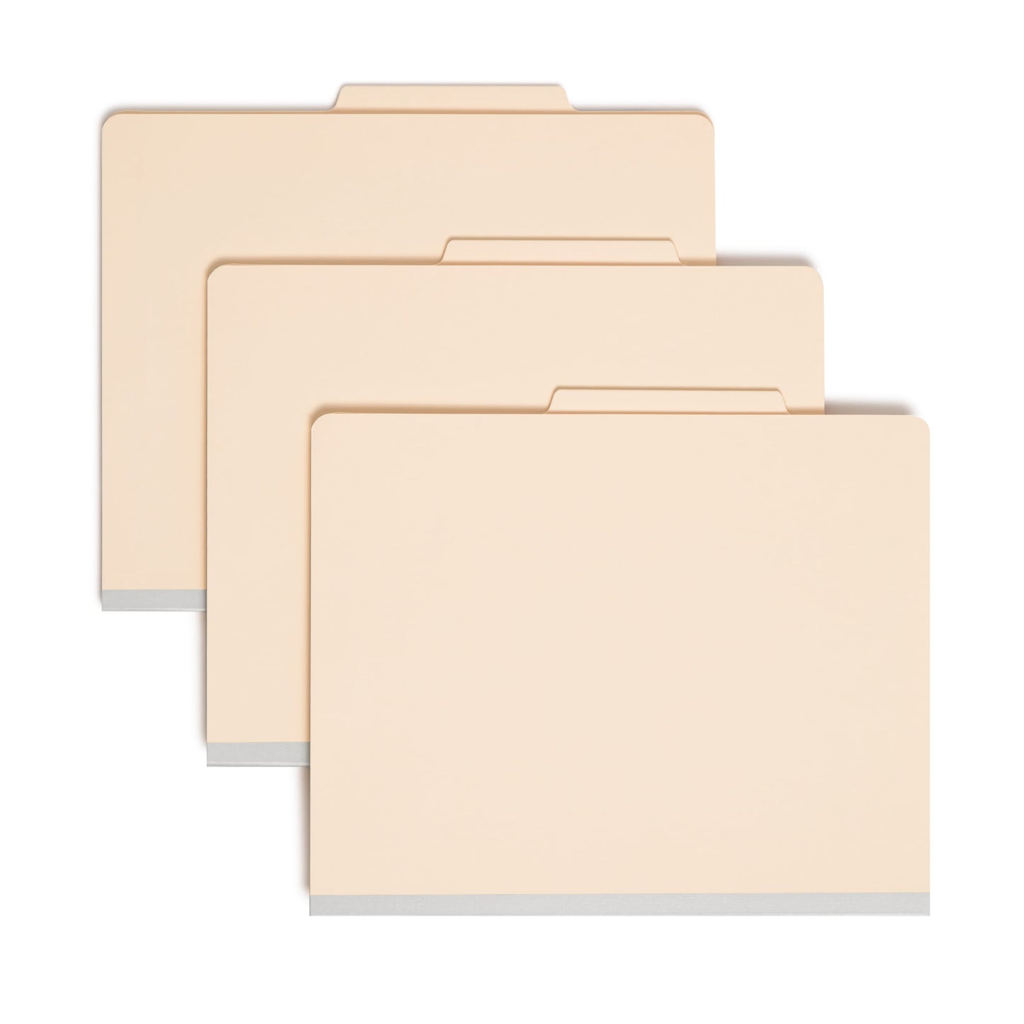 Classification File Folders, 2 Dividers, 2 inch Expansion, Manila Color, Letter Size, Set of 10, 30086486140004