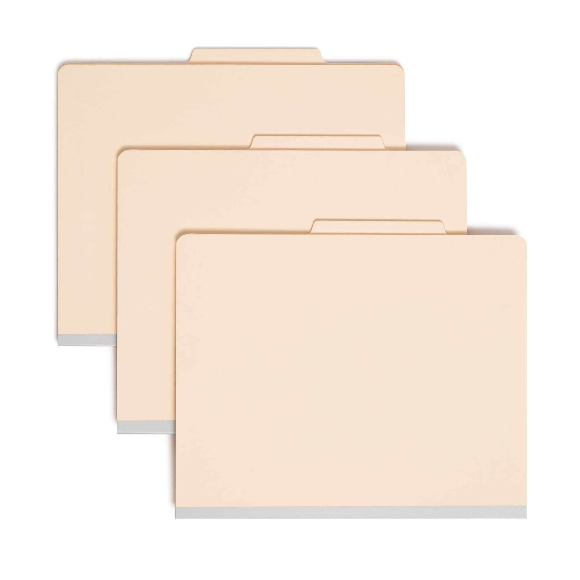 Classification File Folders, 2 Dividers, 2 inch Expansion, Manila Color, Letter Size, Set of 10, 30086486140004