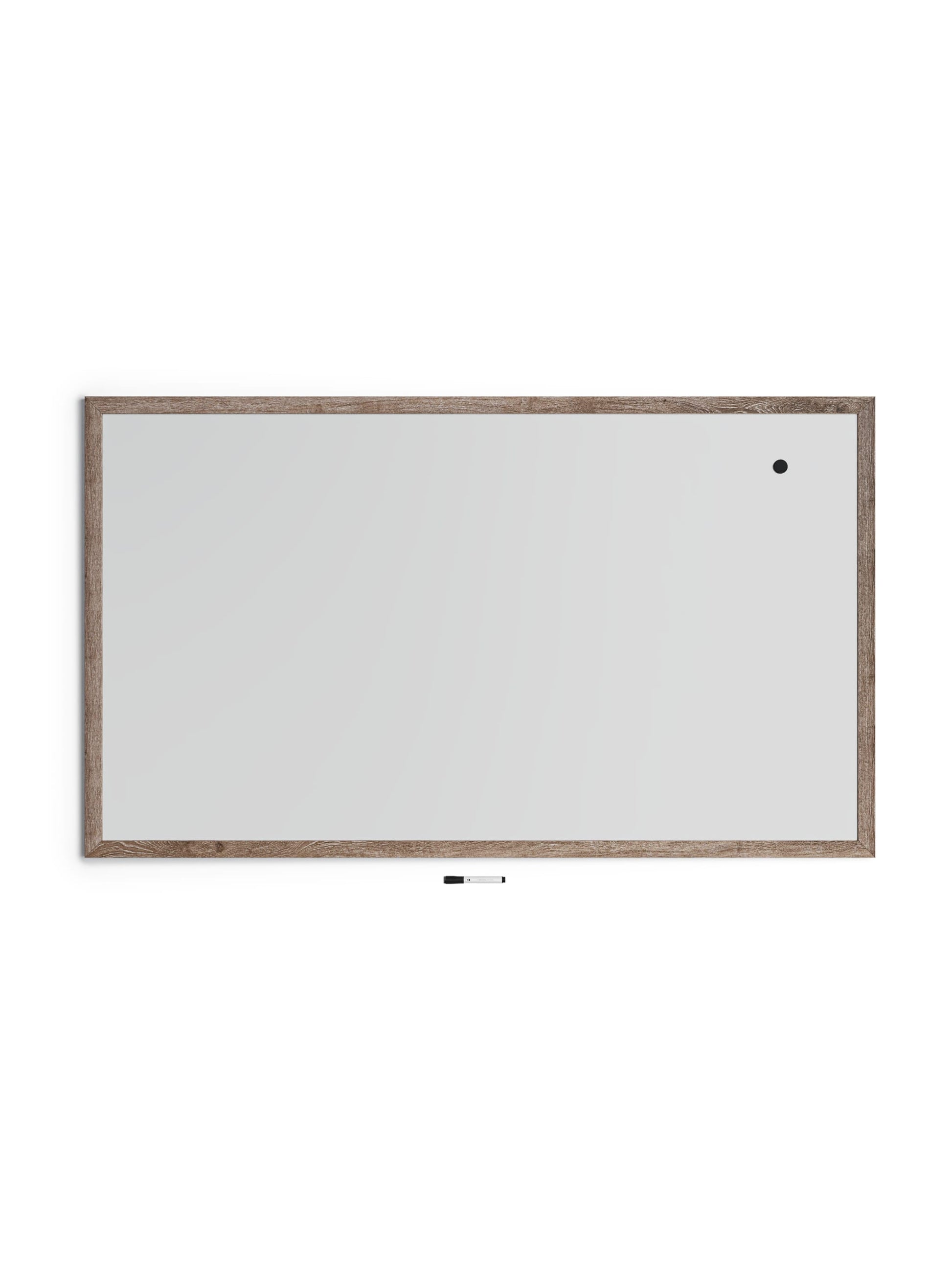 Rustic Frame Dry Erase Board, Brown, White, 47" x 0.75" x 72", 6 x 4, White, 47" X 0.75" X 72" Size, Set of 1, 843463148960