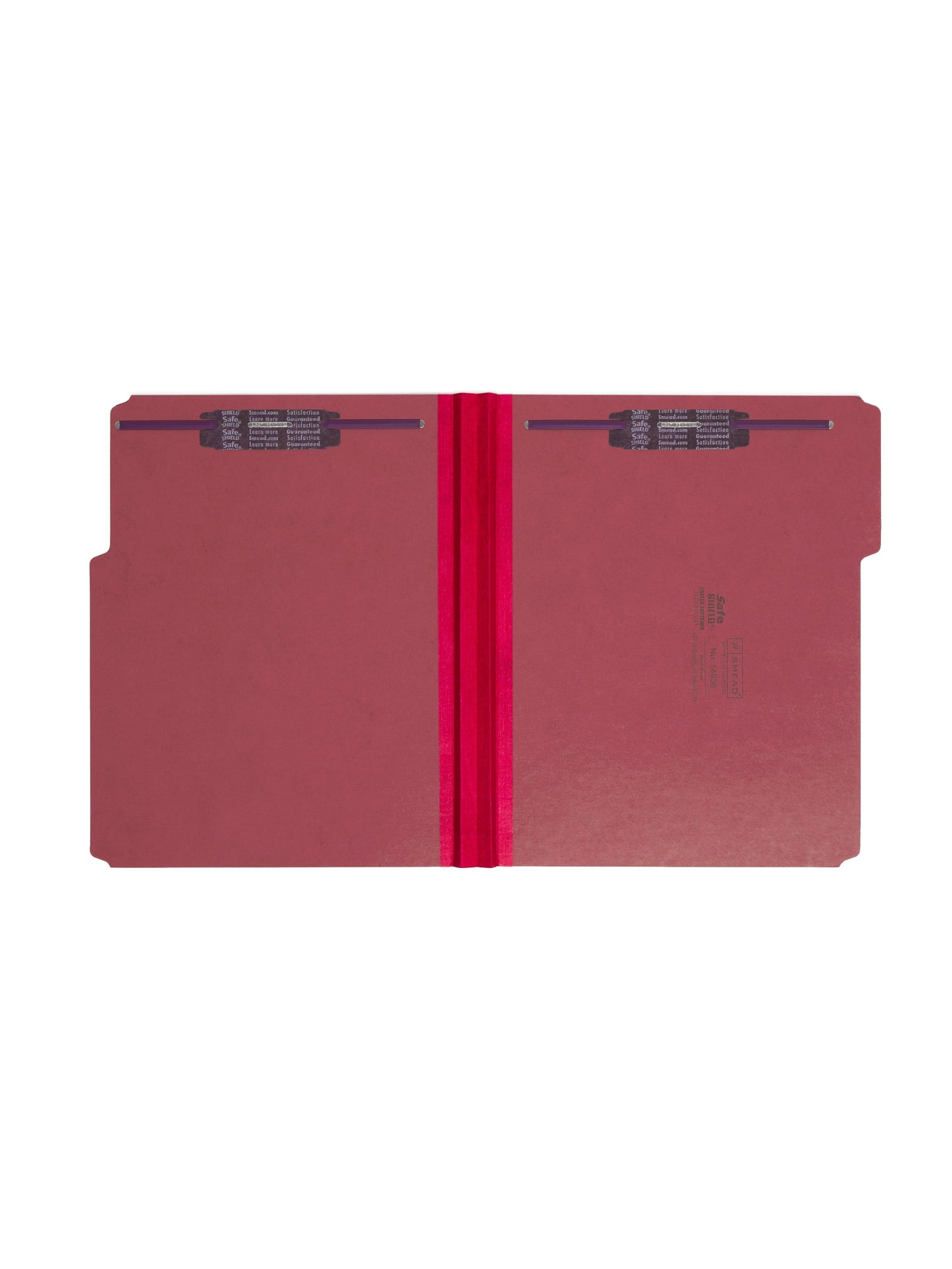 SafeSHIELD® Pressboard Fastener File Folders, 2 inch Expansion, 1/3-Cut Tab, Bright Red Color, Letter Size, Set of 25, 086486149365