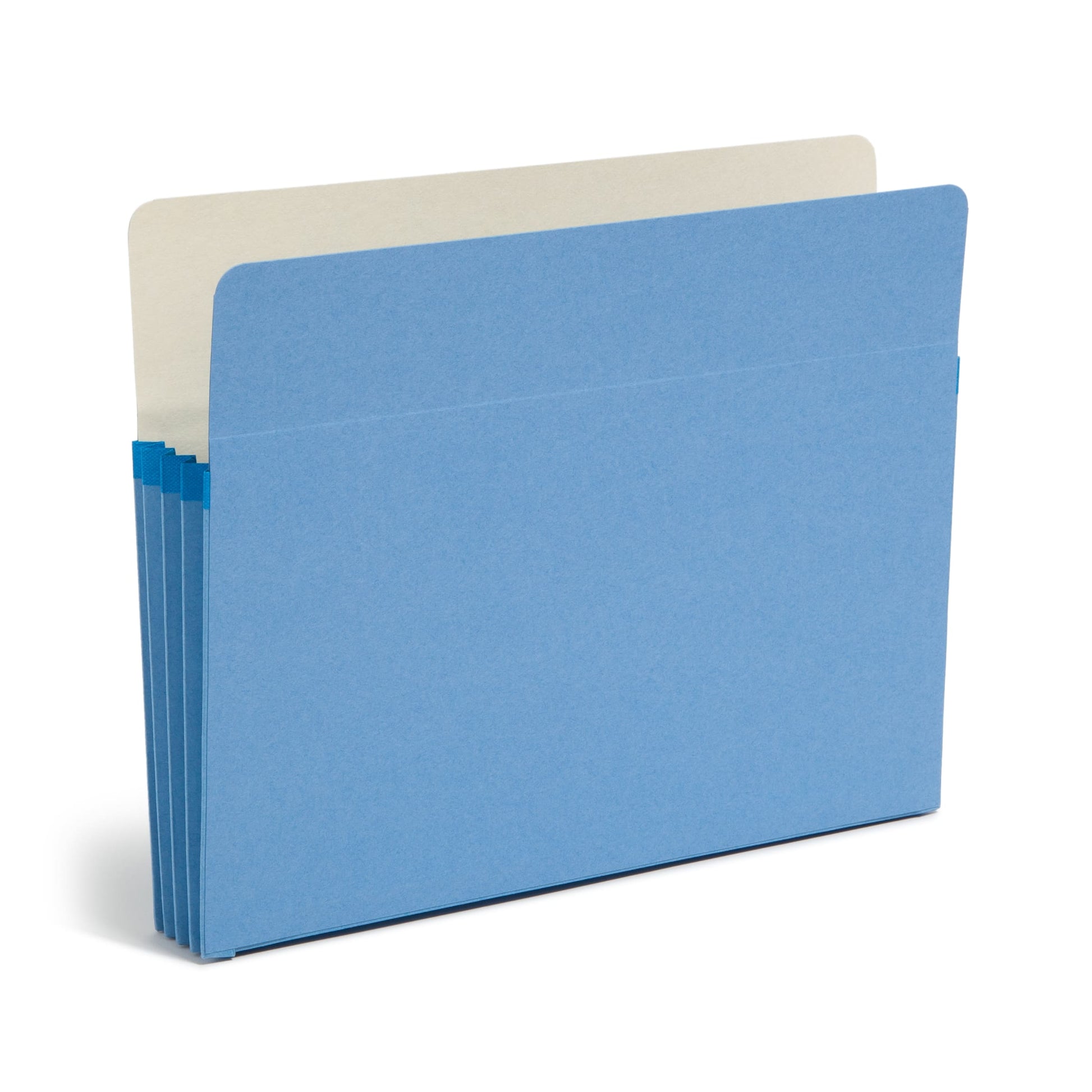 File Pockets, 3-1/2 inch Expansion, Straight-Cut Tab, Blue Color, Letter Size, Set of 25, 30086486732254