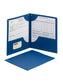 Lockit® Two-Pocket Folders, Dark Blue Color, Letter Size, Set of 25, 30086486879829