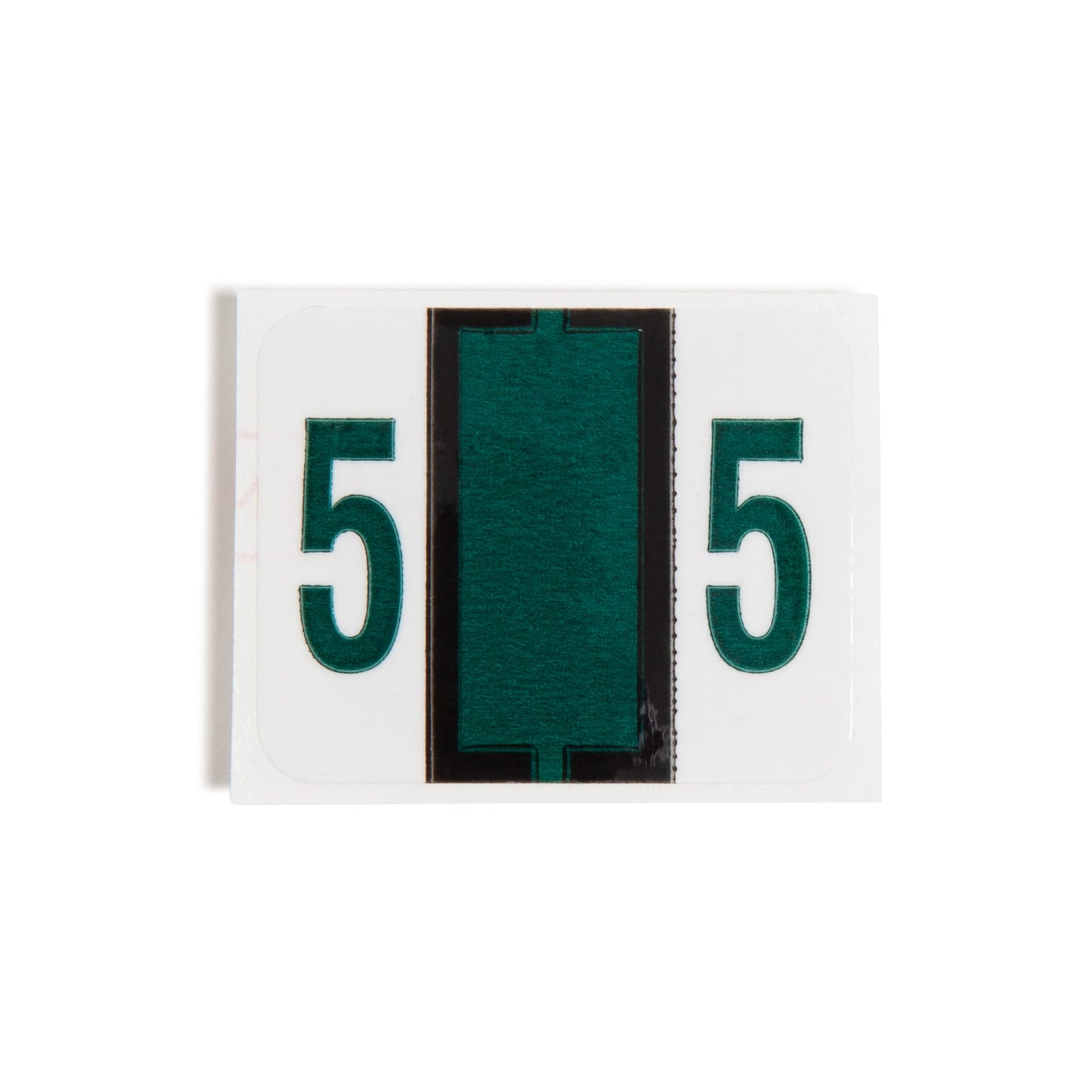 BCCRN Bar Style Color-Coded Numeric Labels, 0-9 Rolls, Dark Green Color, 1-1/4" X 1" Size, Set of 50, 086486673754
