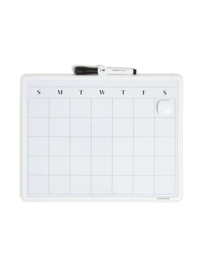 U Brands Contempo Frame Magnetic Dry Erase Calendar Board, 14" x 11"