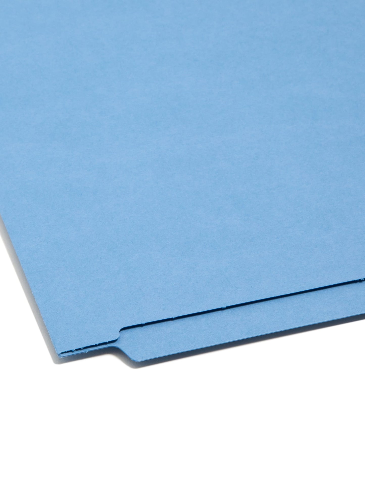 WaterShed® CutLess® End Tab Fastener File Folders, Straight-Cut Tab, Blue Color, Letter Size, 086486250504