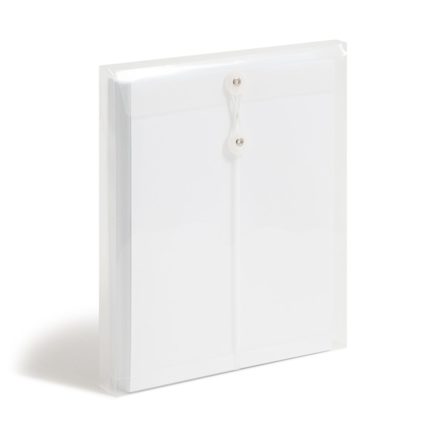 Clear Legal Size Poly Envelopes - 9.5 X 13 Inch With String & Button Closure, 12 Pack