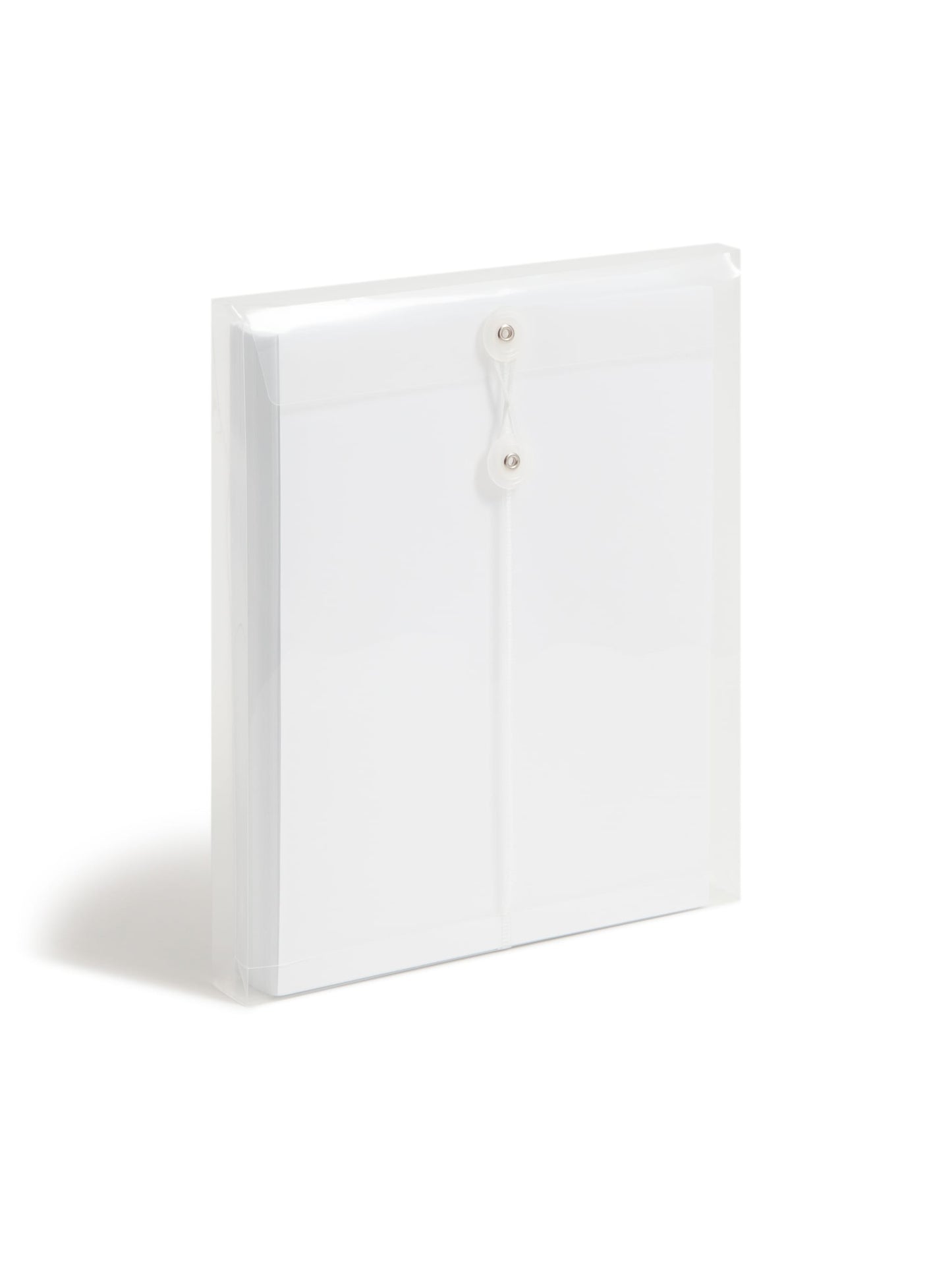 Top Load Poly Envelopes with String Tie Closure, 1-1/4 Inch Expansion, Clear Color, Letter Size, Set of 1, 086486895408