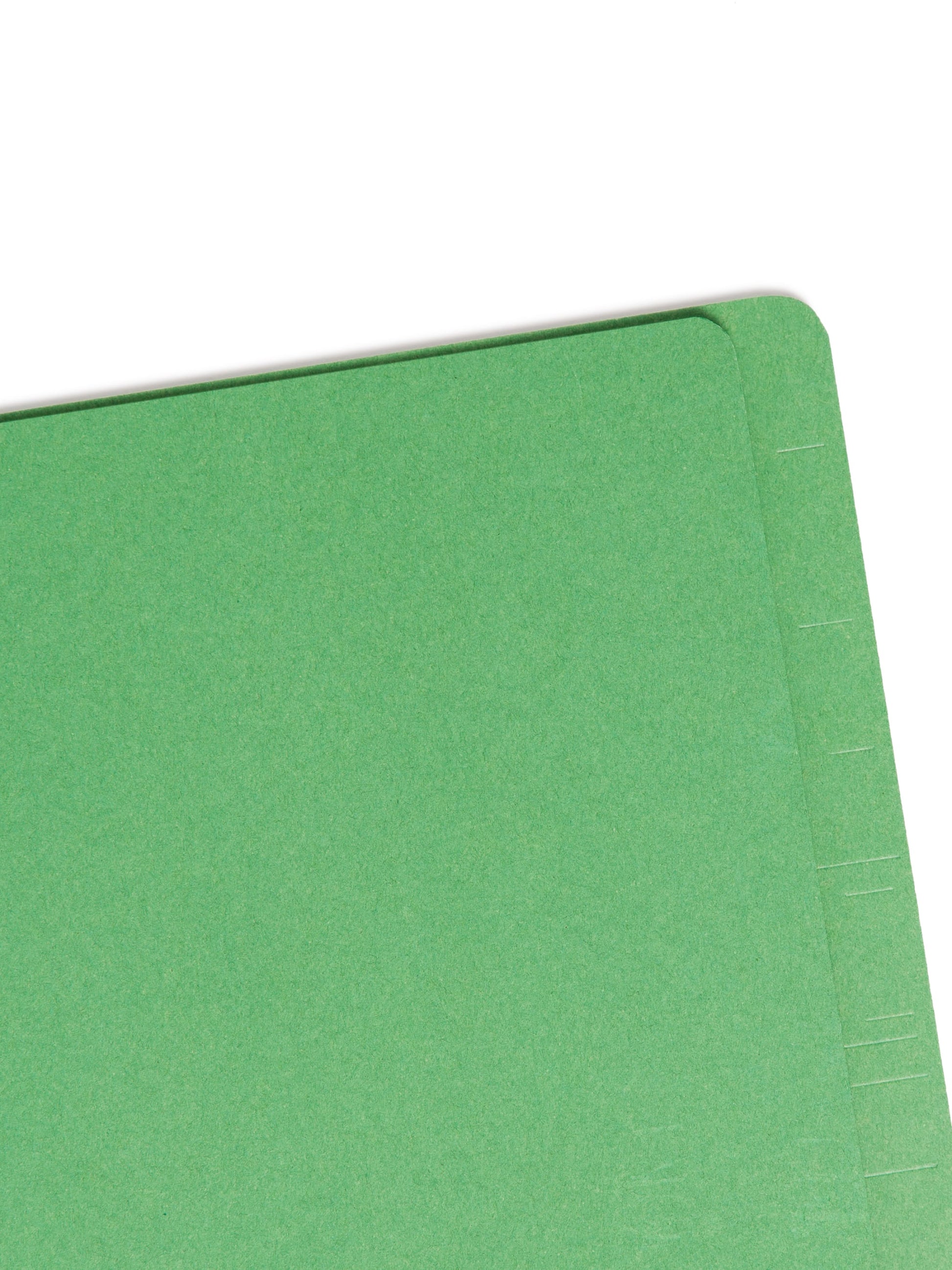 SafeSHIELD® Pressboard End Tab Classification File Folders, Straight-Cut Tab, 2 inch Expansion, 2 Divider, Green Color, Legal Size, Set of 10, 30086486297852