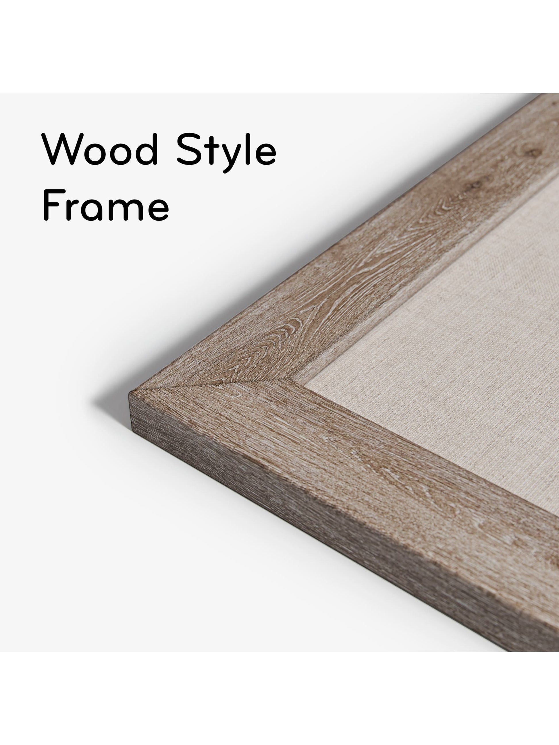 Rustic Frame Linen Bulletin Board, Brown, Beige, 35" x 23", 3 x 4, Beige, 35" X 23" Size, Set of 1, 843463148915
