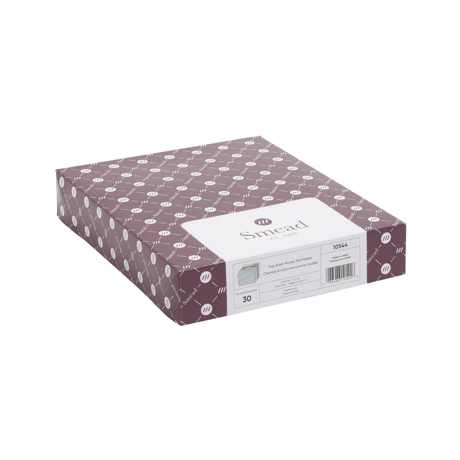 Poly Slash-Pocket File Folders, Twilight Color, Letter Size, Set of 1, 086486105446