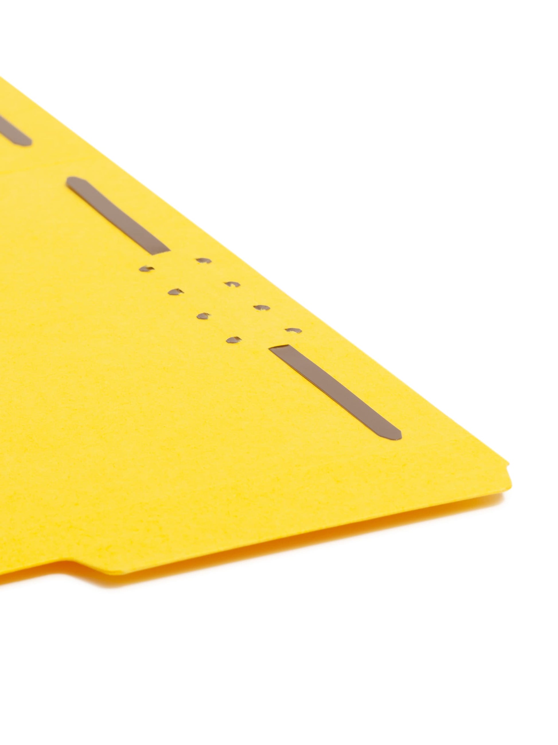 WaterShed®/CutLess® Reinforced Tab Fastener File Folders, Yellow Color, Letter Size, 086486129428
