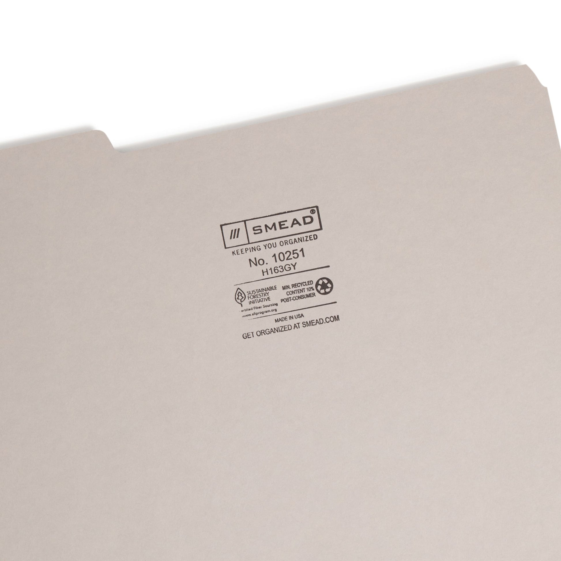 Interior File Folders, Gray Color, Letter Size, Set of 100, 086486102513