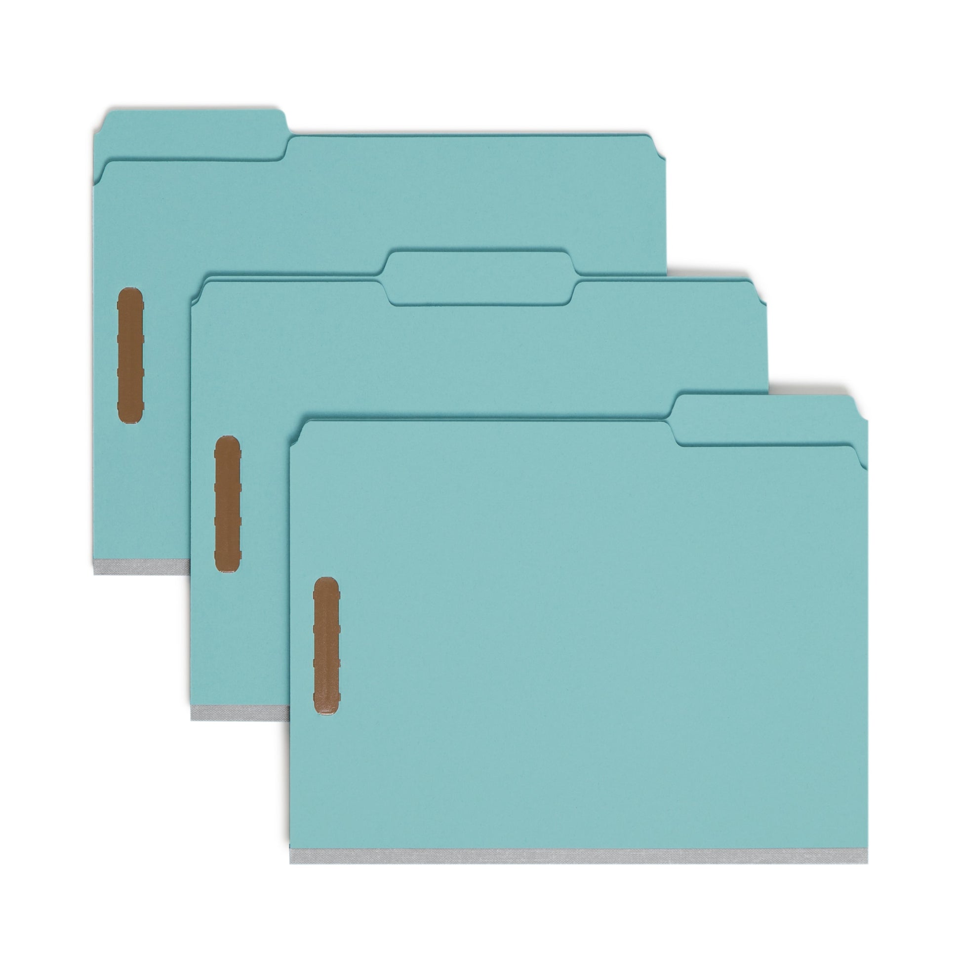 Pressboard Fastener File Folders, 2 inch Expansion, Blue Color, Letter Size, Set of 25, 086486150019