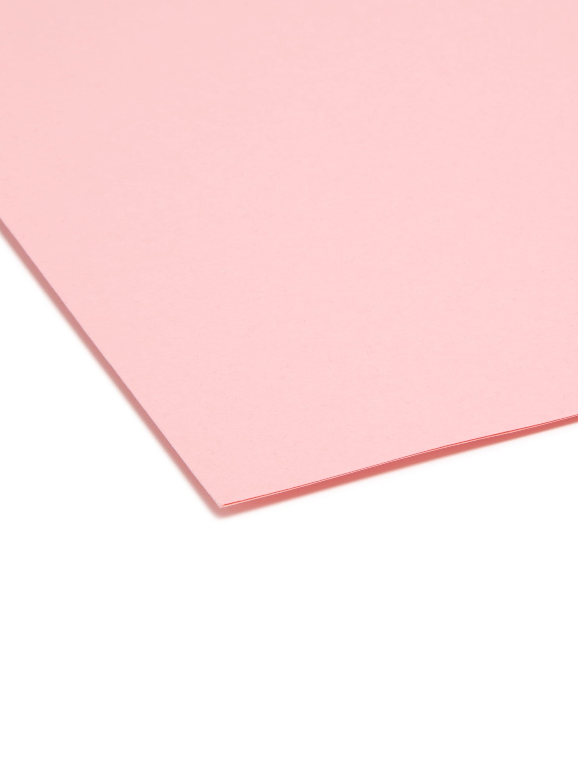 Reinforced Tab File Folders, Straight-Cut Tab, Pink Color, Letter Size, Set of 100, 086486126106