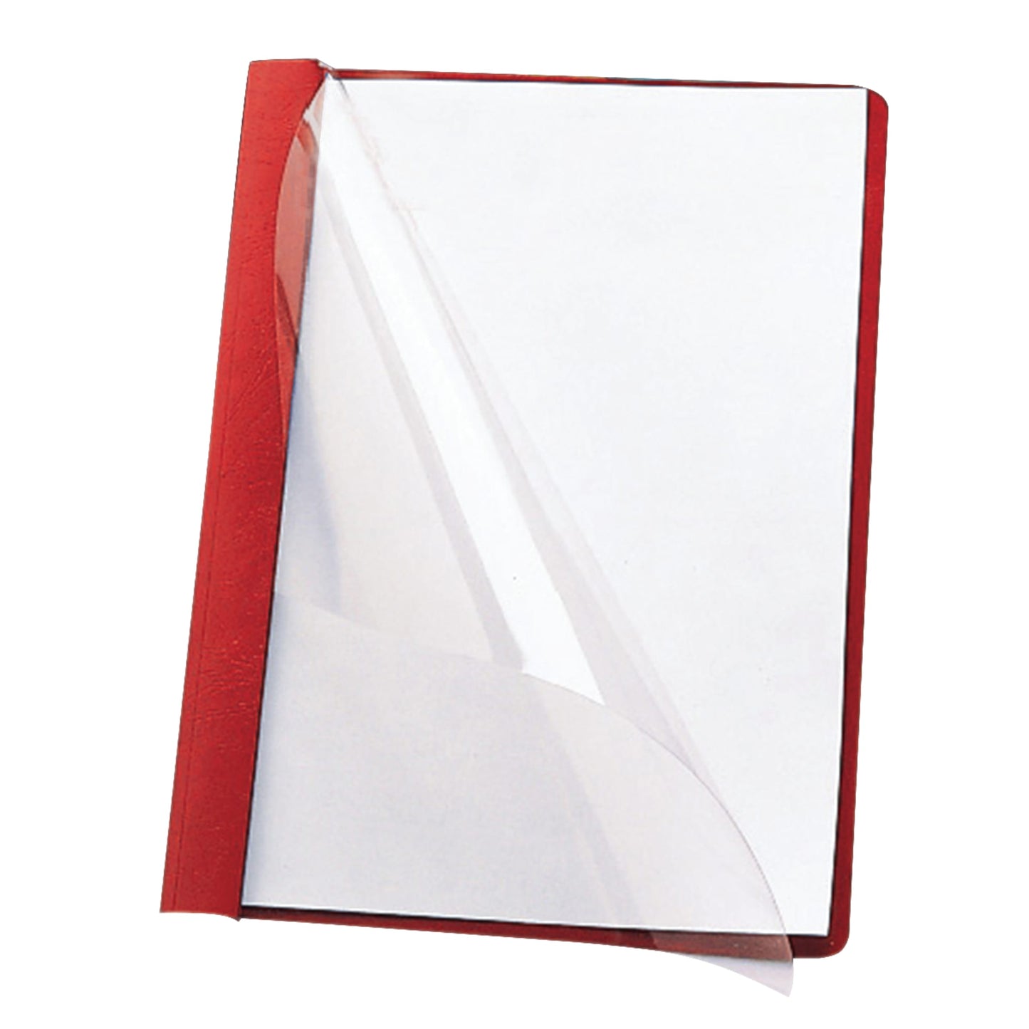 Heavyweight Paper Report Covers with Clear Front, Red Color, Letter Size, Set of 25, 30086486874619