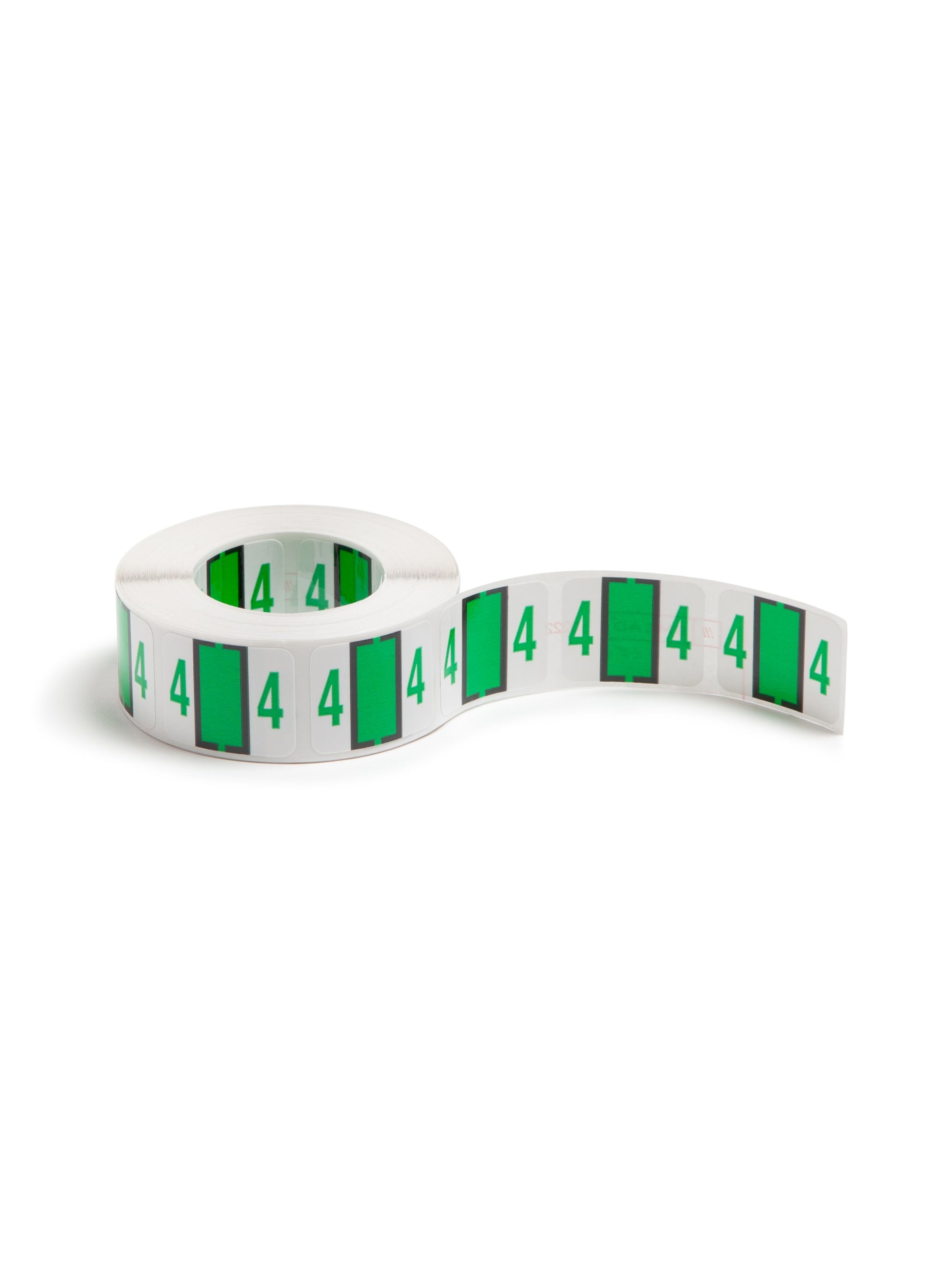 BCCRN Bar Style Color-Coded Numeric Labels, 0-9 Rolls, 4 - Light Green Color, 1-1/4 X 1 Size, Set of 1, 086486673747