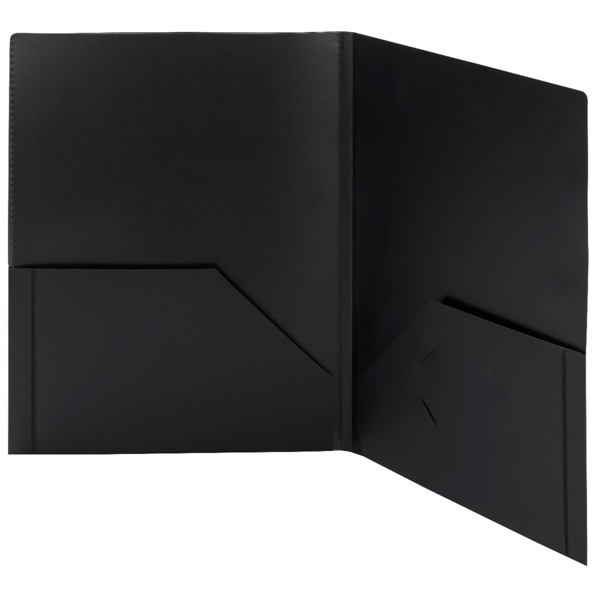 Frame View Poly Two-Pocket Folders, Black Color, Letter Size, Set of 5, 086486877053