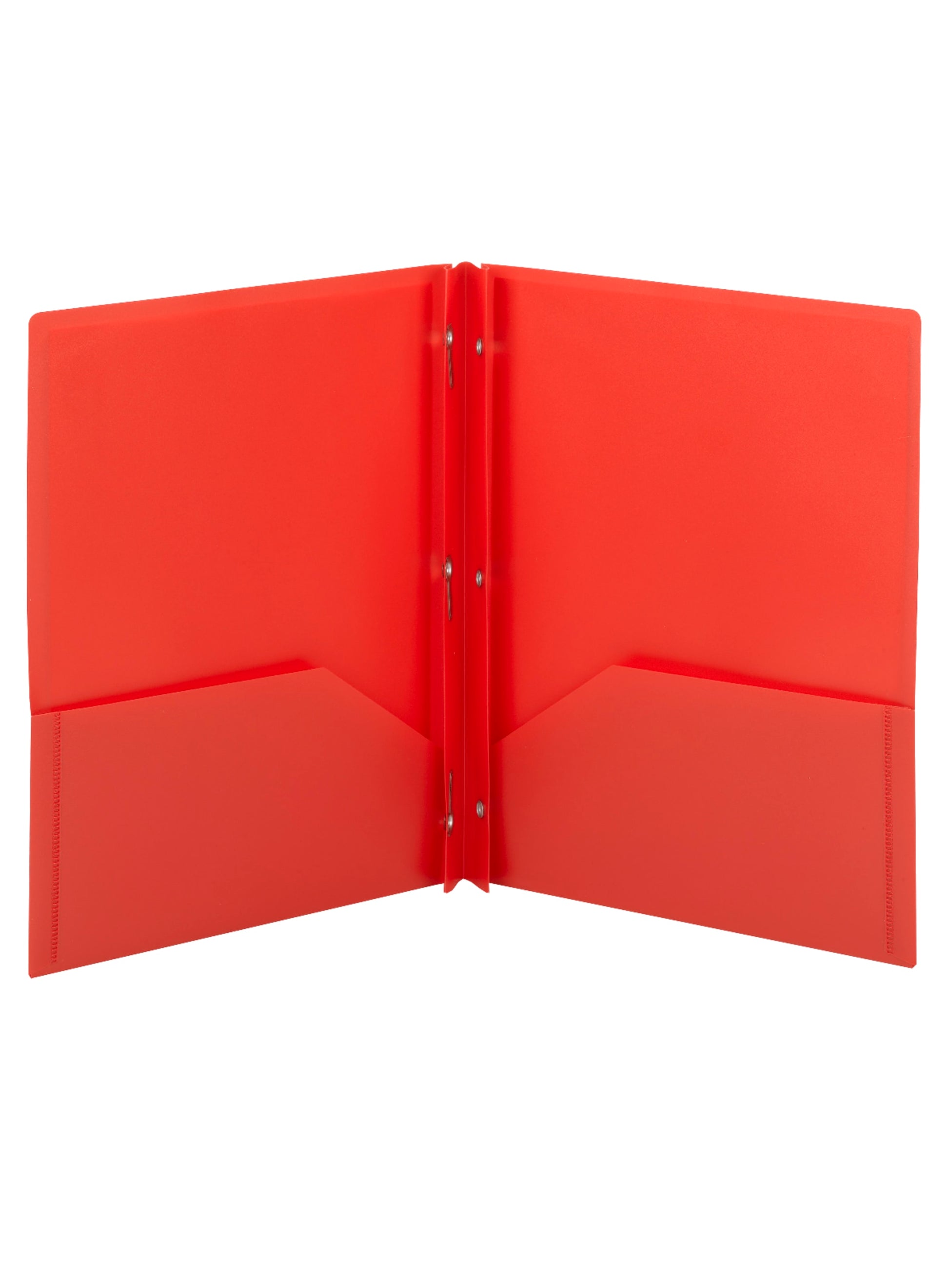 Poly Two-Pocket Folders with Fasteners, Red Color, Letter Size, Set of 0, 30086486877276