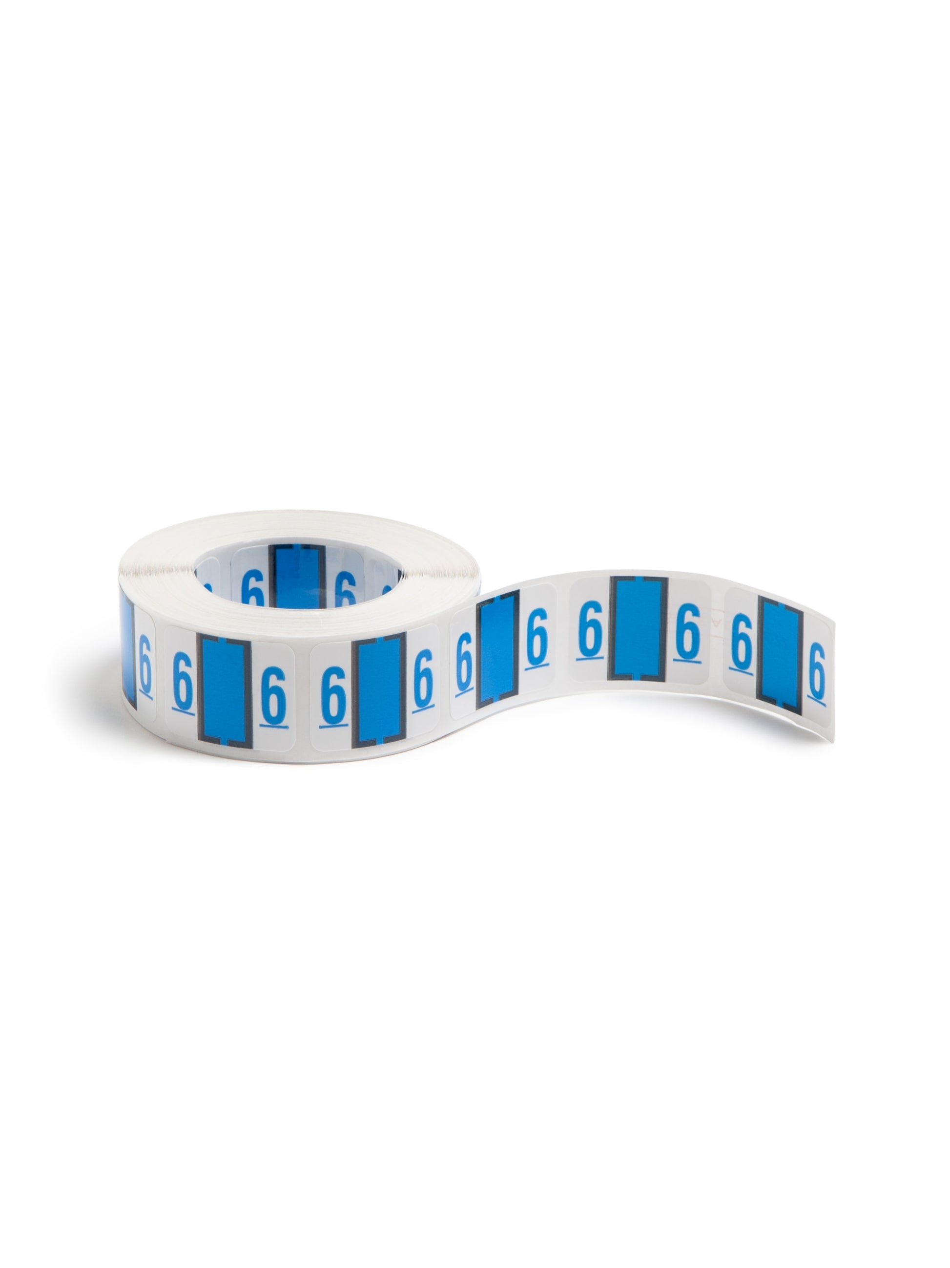 BCCRN Bar Style Color-Coded Numeric Labels, 0-9 Rolls, 6 - Blue Color, 1-1/4 X 1 Size, Set of 1, 086486673761
