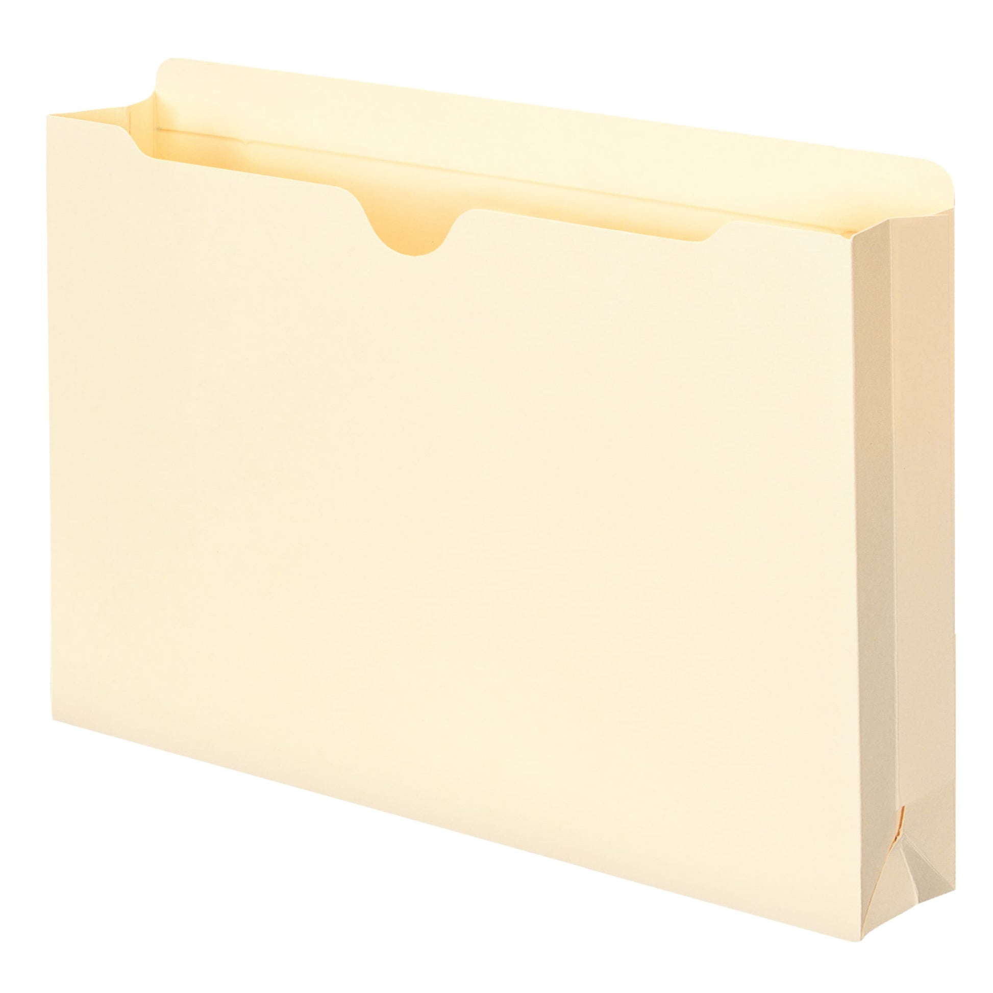 File Jackets, 2 inch Expansion, Straight-Cut Tab, Manila Color, Legal Size, Set of 50, 30086486765603