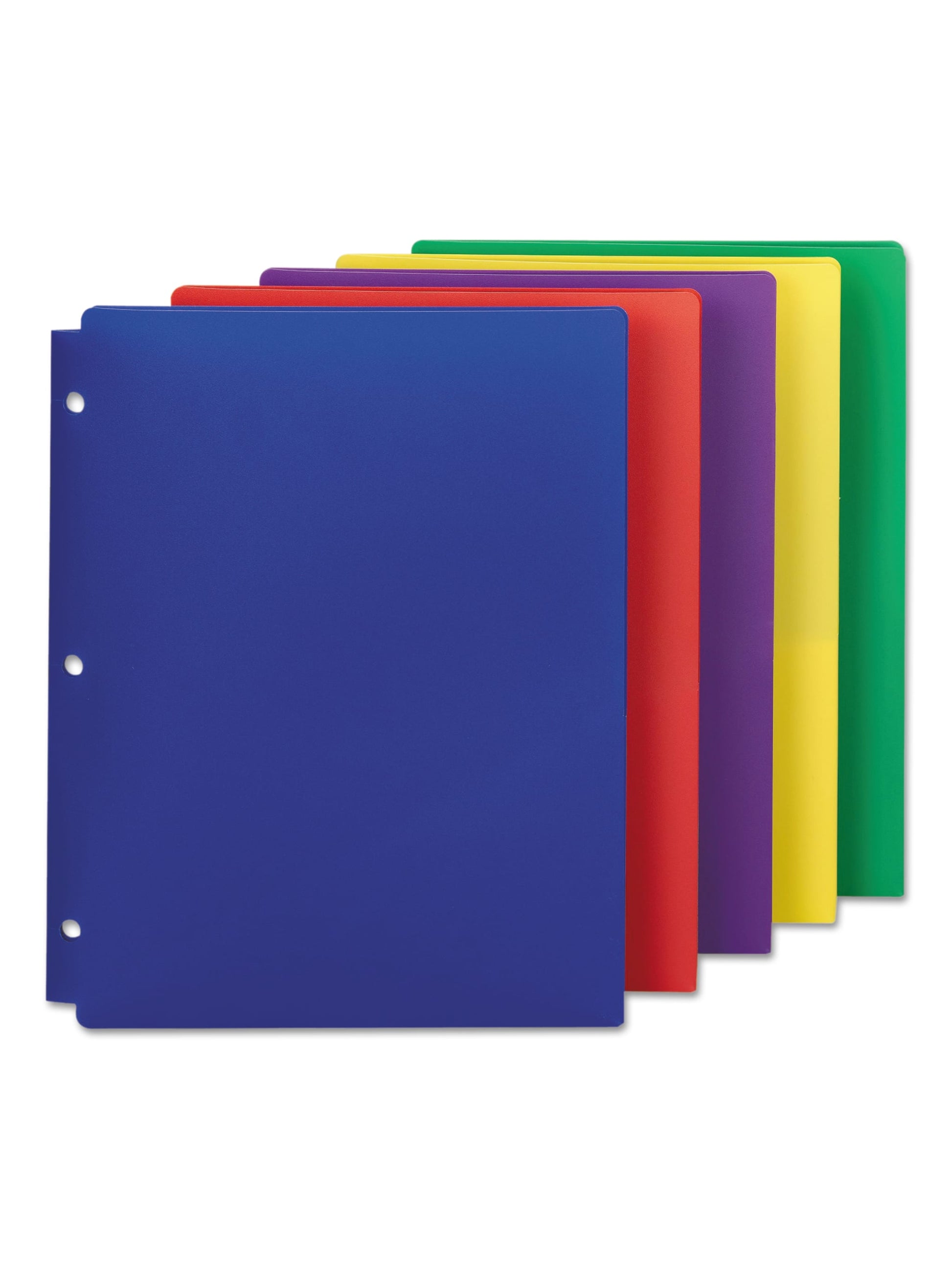 Poly Snap-In Two-Pocket Folder, Assorted Brights Color, Letter Size, Set of 1, 086486879392