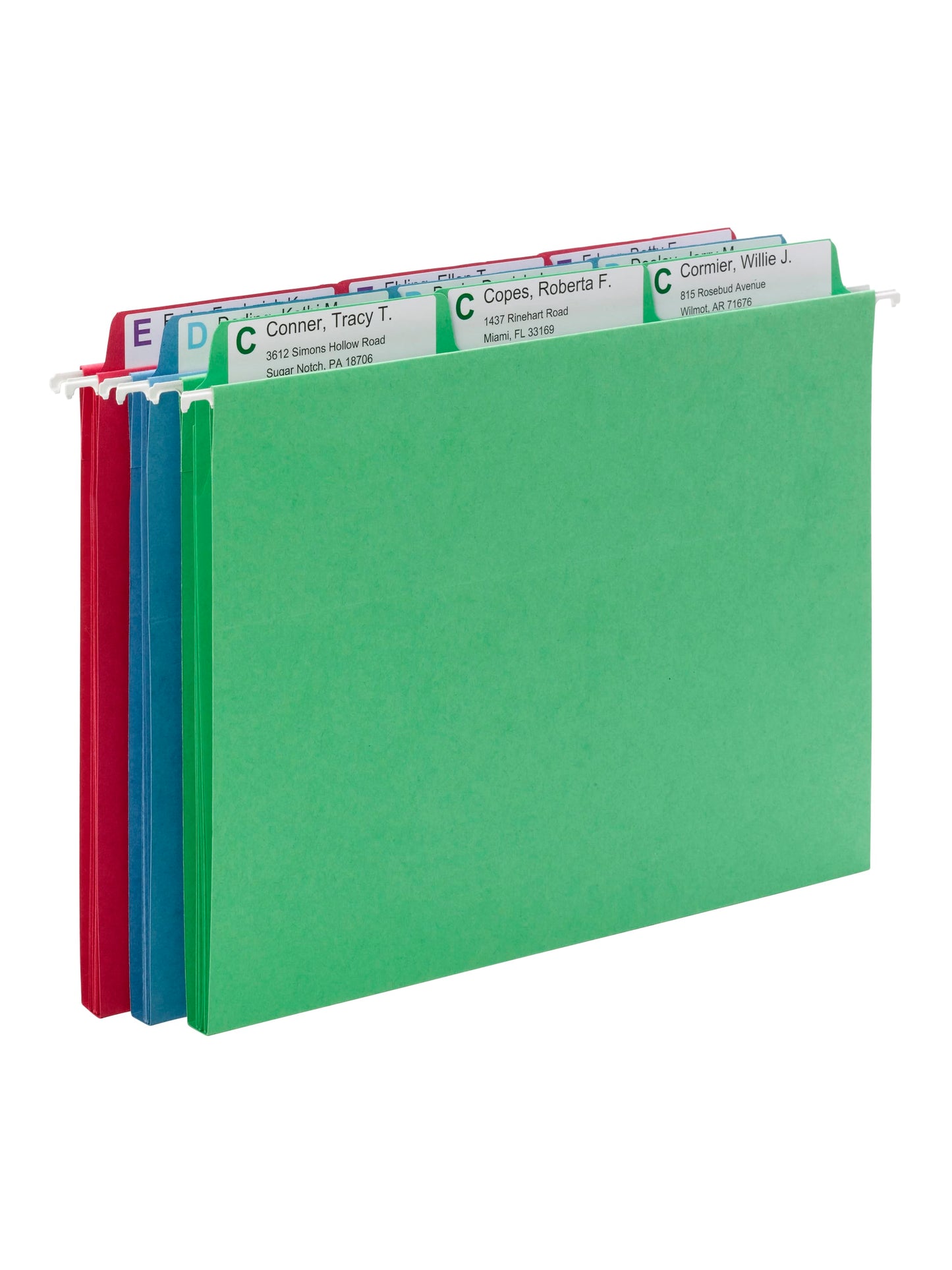Reveal Hanging Folders with SuperTab® Folders Kit, Assorted Primaries Color, Letter Size, 086486920186