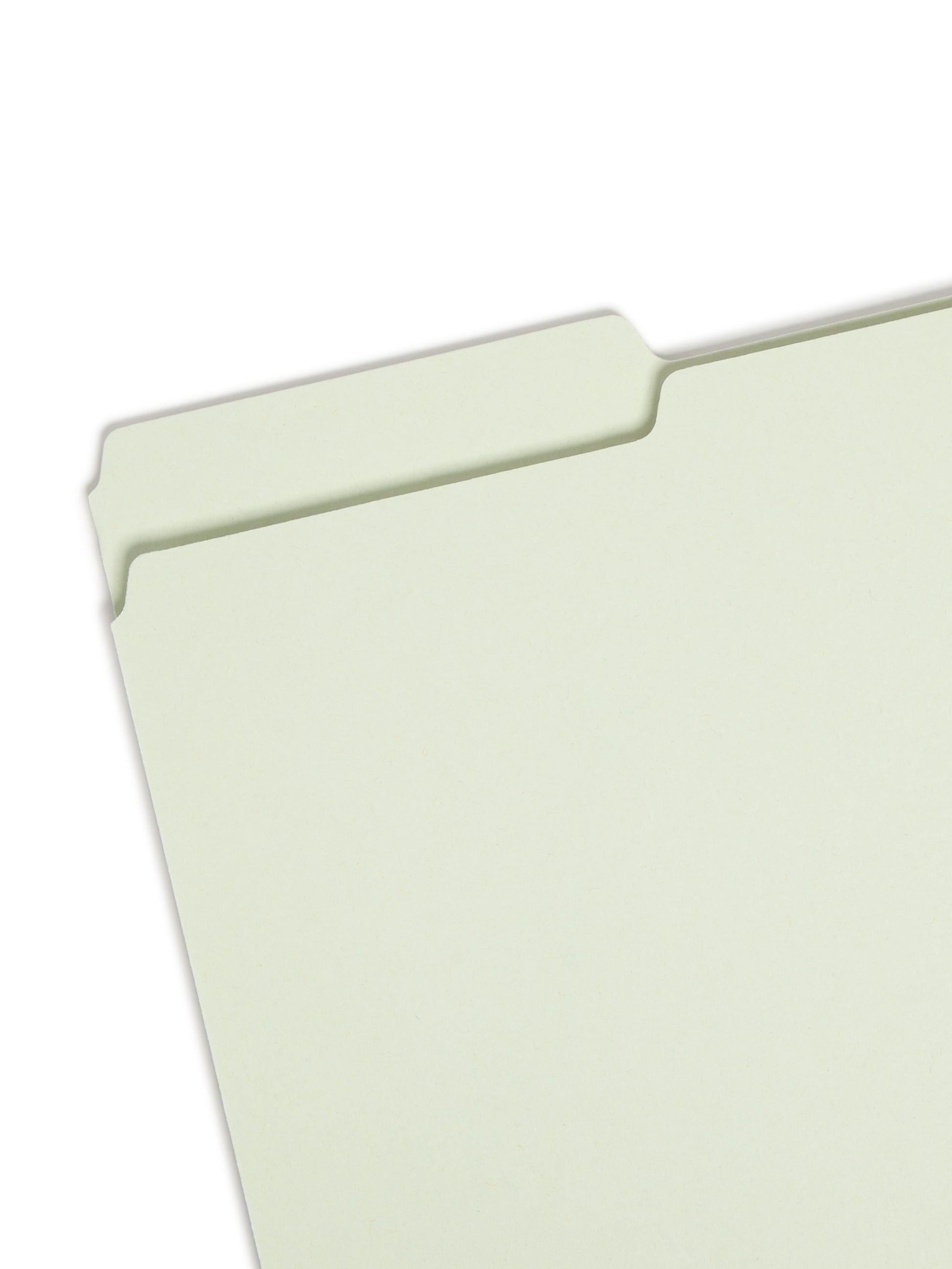 Pressboard File Folder, 1 inch Expansion, 1/3-Cut Tab, Gray/Green Color, Legal Size, Set of 25, 086486182300