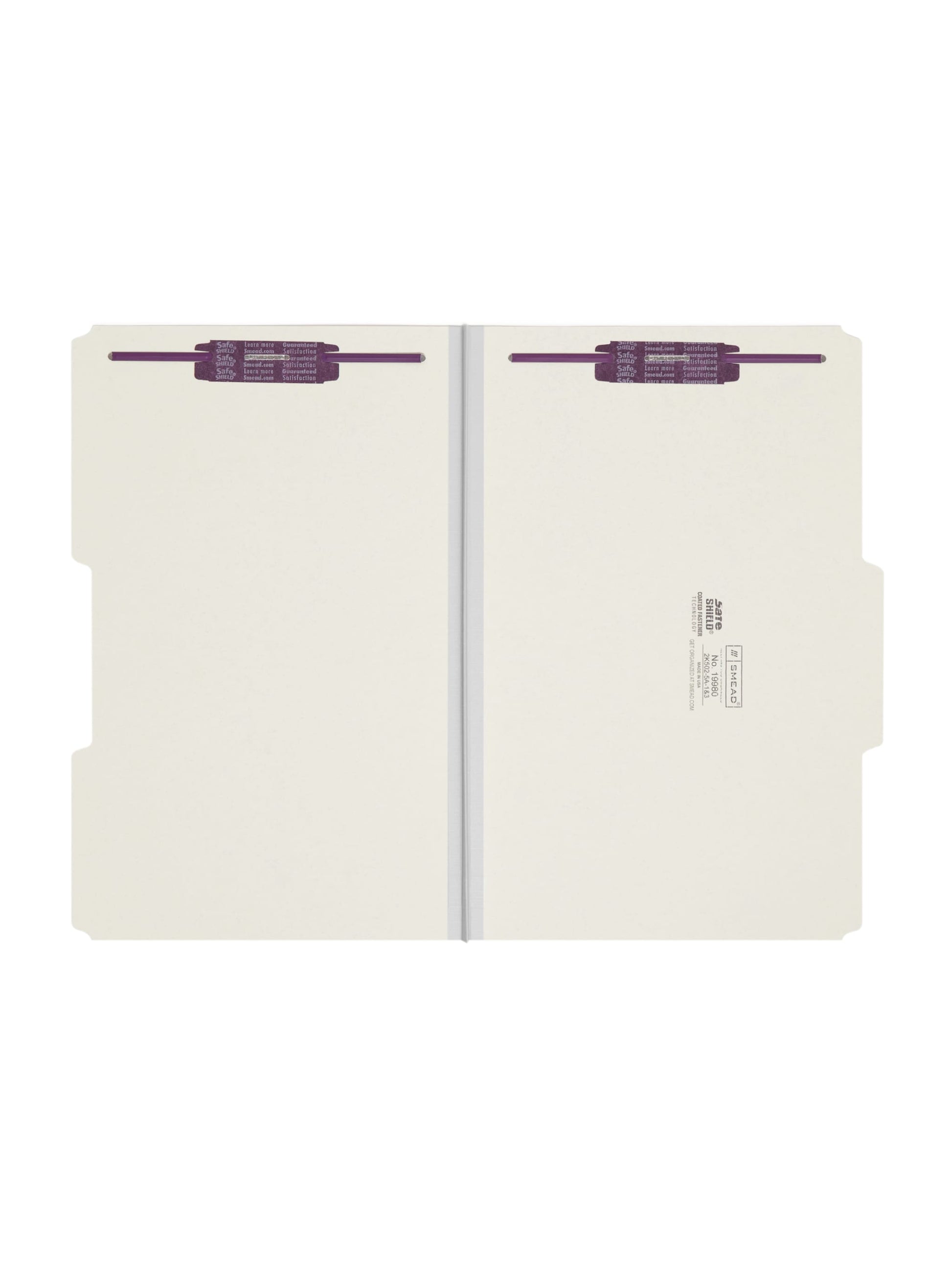 SafeSHIELD® Pressboard Fastener File Folders, 2/5-Cut Right of Center Tab, Gray/Green Color, Legal Size, Set of 25, 086486199803
