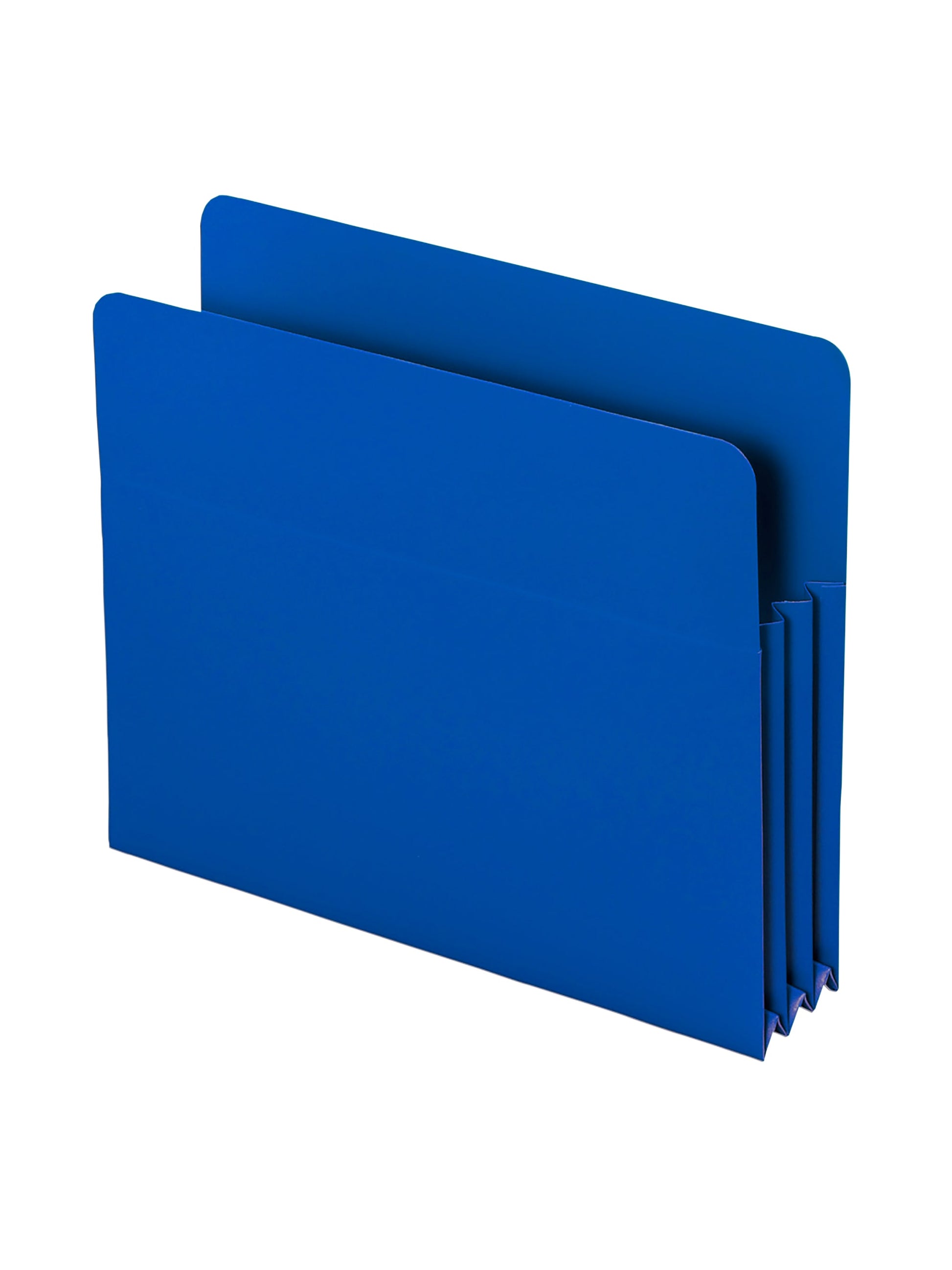 Poly File Pocket, 3-1/2-Inch Expansion, Straight-Cut Tab, Blue Color, Letter Size, Set of 4, 086486735032