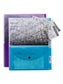 Poly Travel Organizers, 3 Dividers, 1/3-Cut Tab, Assorted Colors Color, Letter Size, Set of 2, 086486857352