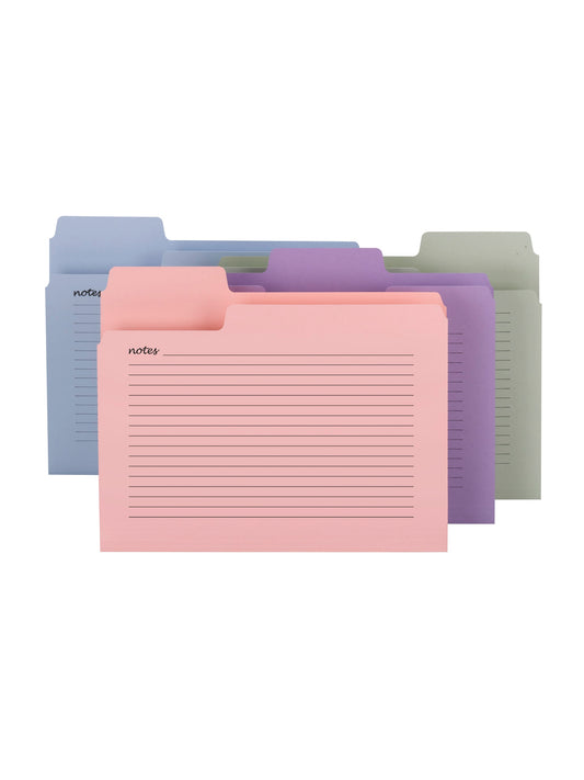 SuperTab® Notes File Folders, 1/3 Cut Tab, Assorted Pastels Color, Letter Size, Set of 1, 086486116510