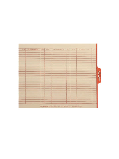 End Tab Out-Guides with Printed Form, 1/5-Cut Tab, Manila Color, Legal Size, Set of 100, 086486639101