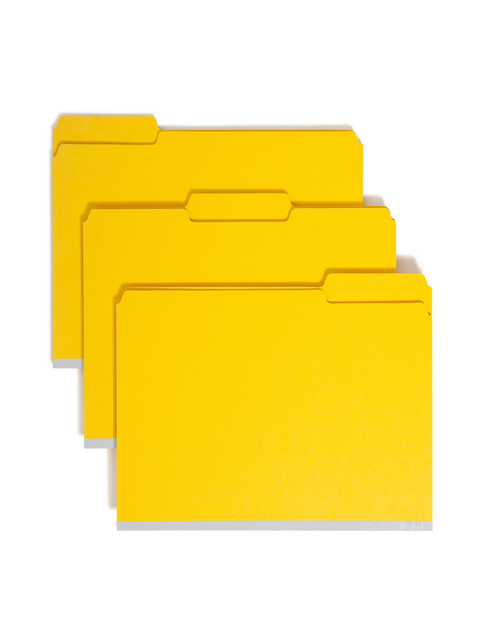 SafeSHIELD® Pressboard Fastener File Folders, 2 inch Expansion, 1/3-Cut Tab, Yellow Color, Letter Size, Set of 25, 086486149396