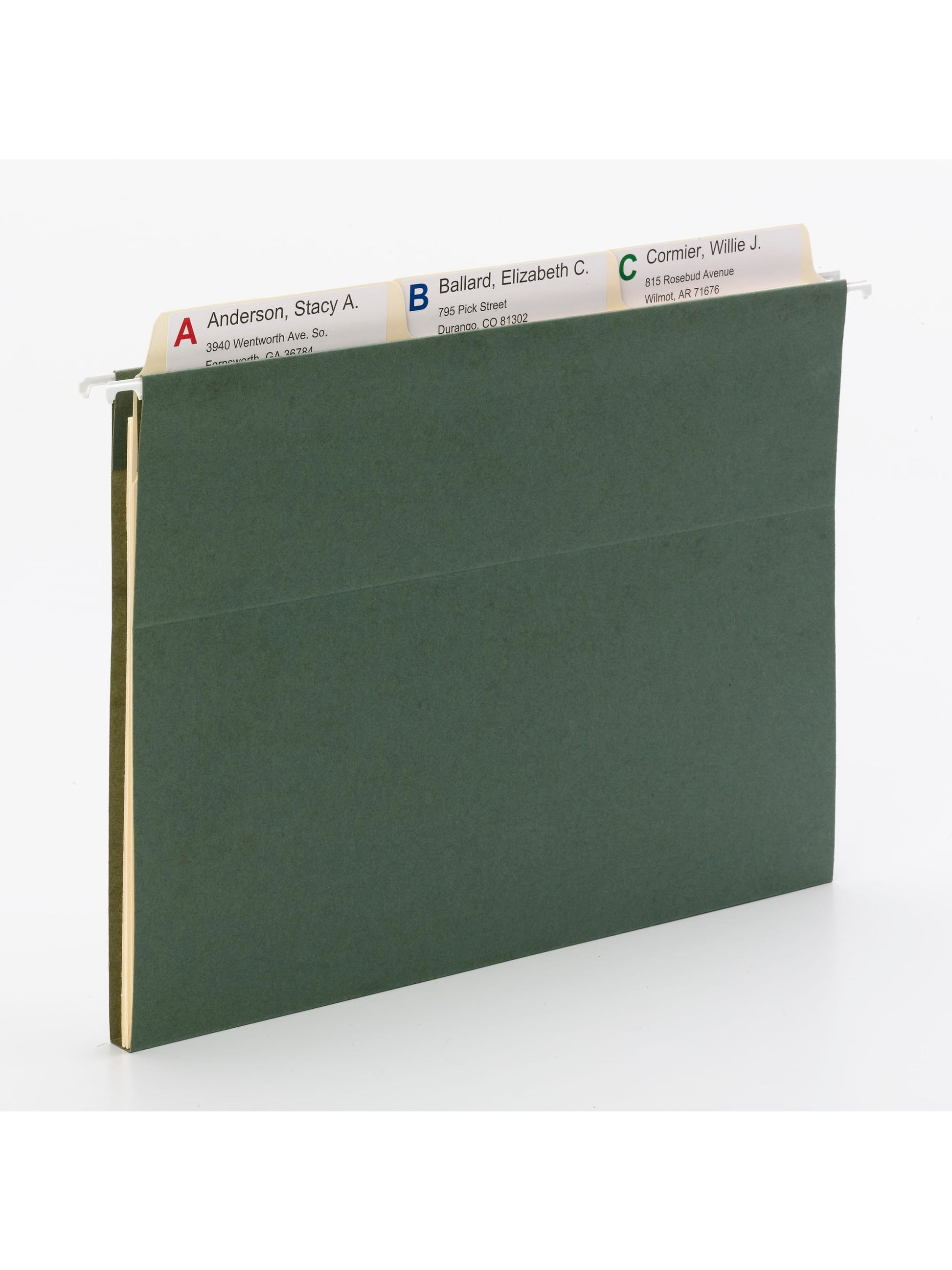 Reveal Hanging Folders with SuperTab® Folders Kit, Standard Green Color, Letter Size, Set of 1, 086486920162