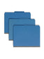 SafeSHIELD® Pressboard Classification File Folders, 1 Divider, 2 inch Expansion, Dark Blue Color, Letter Size, Set of 0, 30086486137325