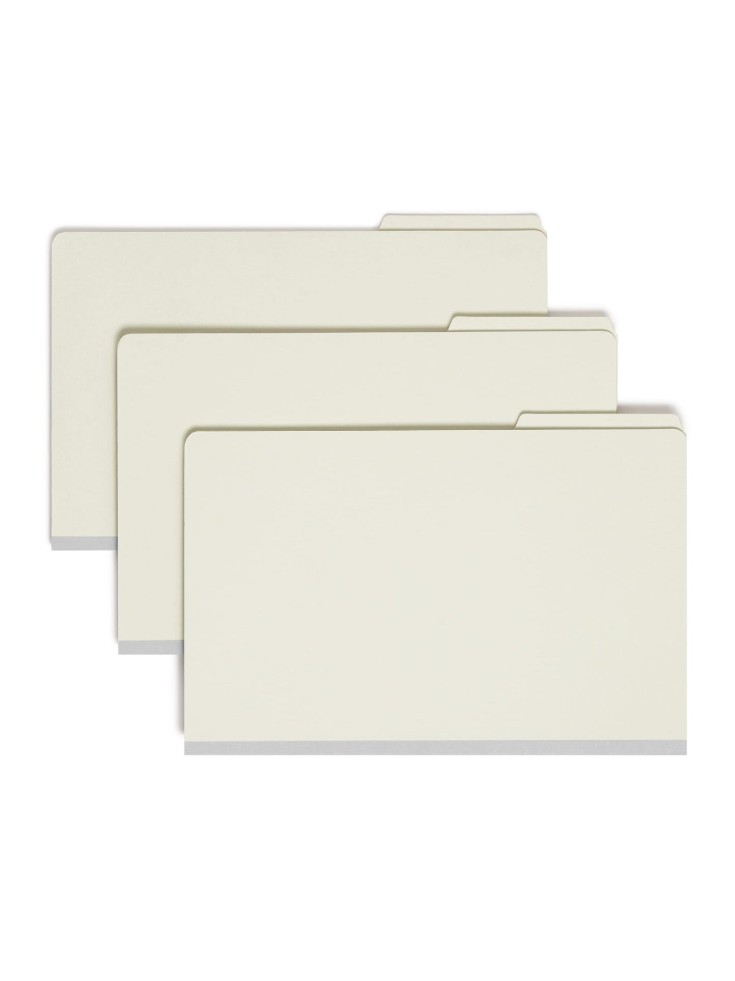 SafeSHIELD® Pressboard Classification File Folders, 2 Dividers, 2 inch Expansion, 1/3-Cut Tab, Gray/Green Color, Legal Size, Set of 0, 30086486192157