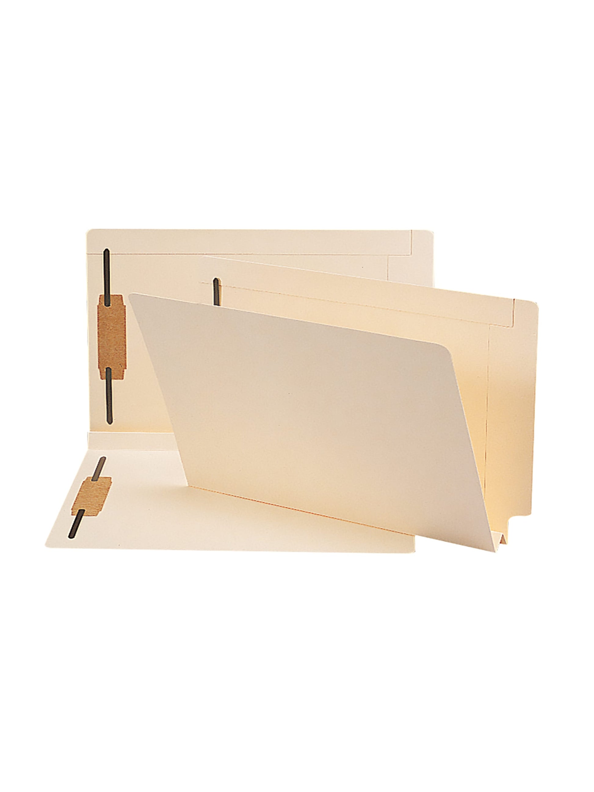 Shelf-Master® Reinforced End Tab Fastener File Folders, Straight-Cut Tab, 1-1/2 inch Expansion, Manila Color, Legal Size, Set of 50, 086486372763