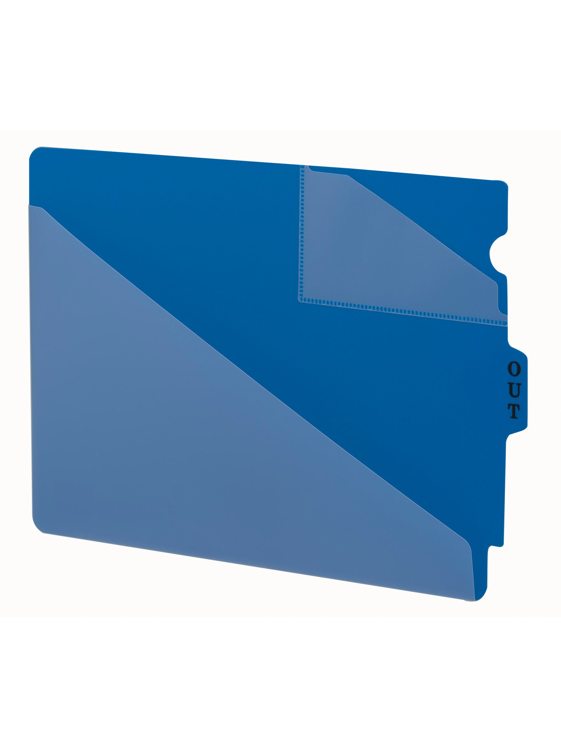 Poly End Tab Out-Guides, Blue Color, Extra Wide Letter Size, Set of 50, 086486619615
