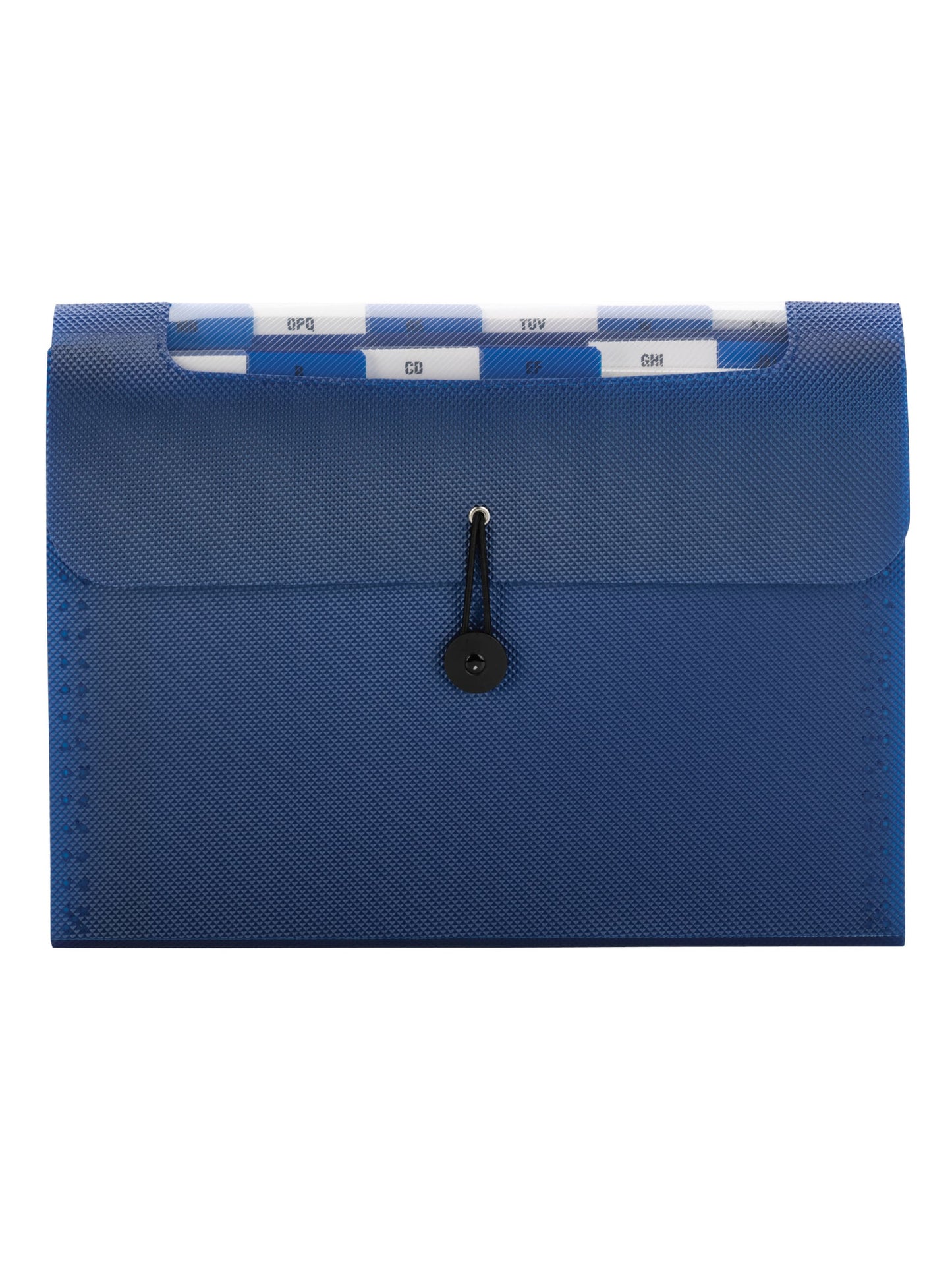 Poly Step Index Organizers, 12 Pockets, Navy Blue Color, Letter Size, Set of 1, 086486709026