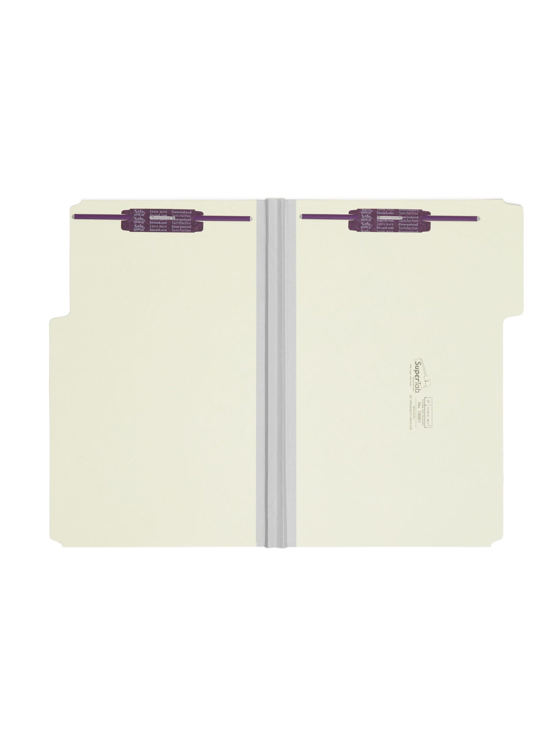 SuperTab® Pressboard Fastener File Folders, Gray/Green Color, Legal Size, Set of 25, 086486199810