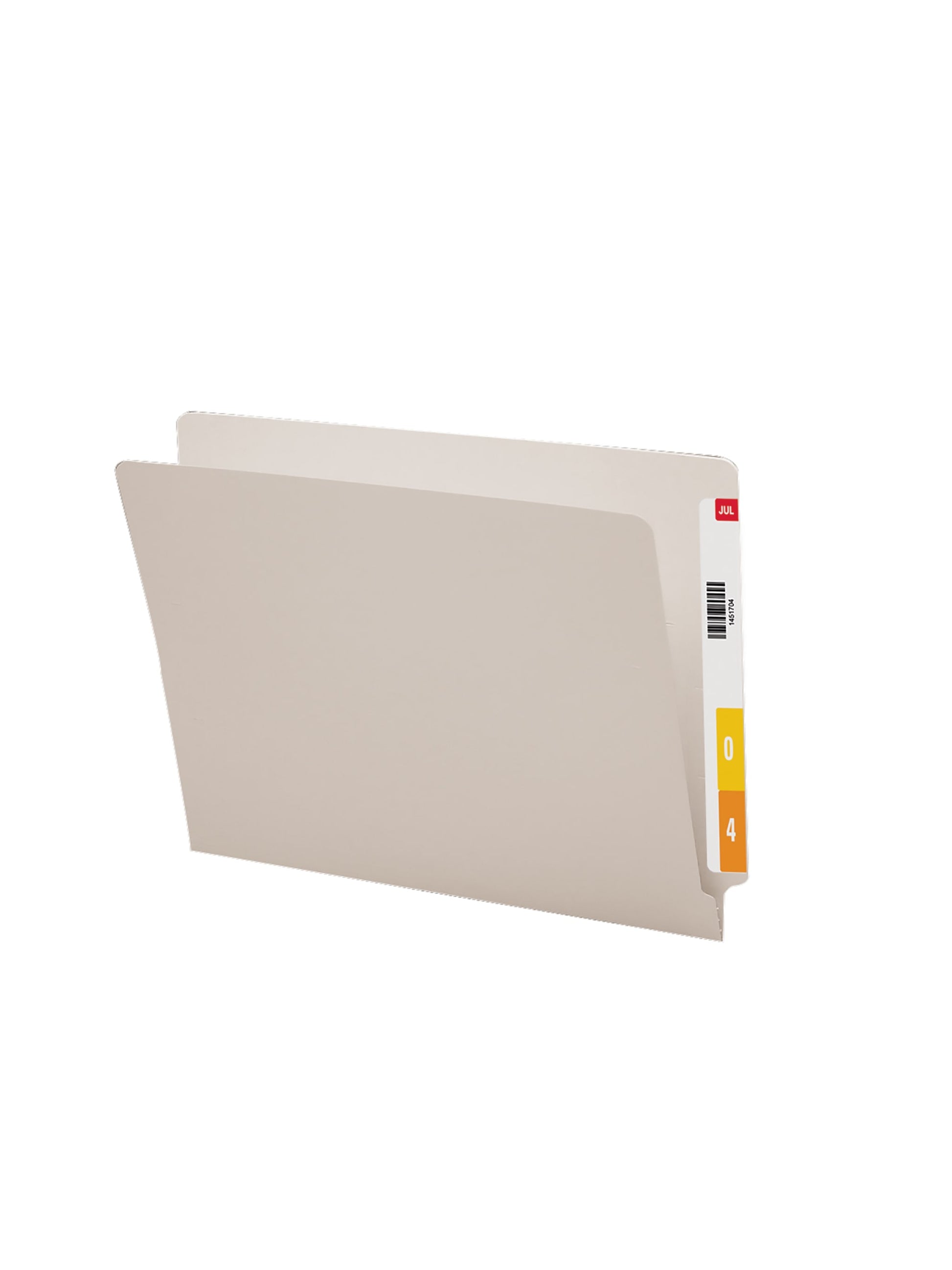 Shelf-Master® Reinforced Tab End Tab File Folders, Straight-Cut Tab, Gray Color, Letter Size, Set of 100, 086486253109