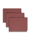 SafeSHIELD® Pressboard End Tab Classification File Folders, Straight-Cut Tab, 2 inch Expansion, 2 Divider, Red Color, Letter Size, Set of 10, 30086486268609