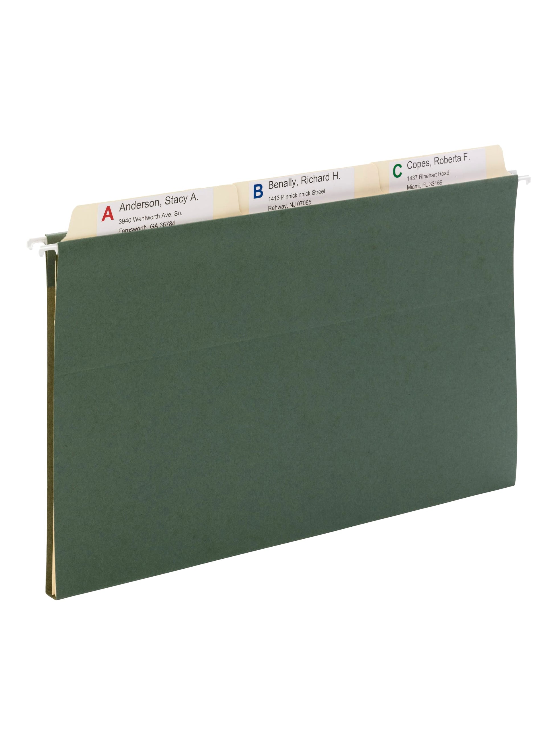 Reveal Hanging Folders with SuperTab® Folders Kit, Standard Green Color, Legal Size, Set of 1, 086486920179