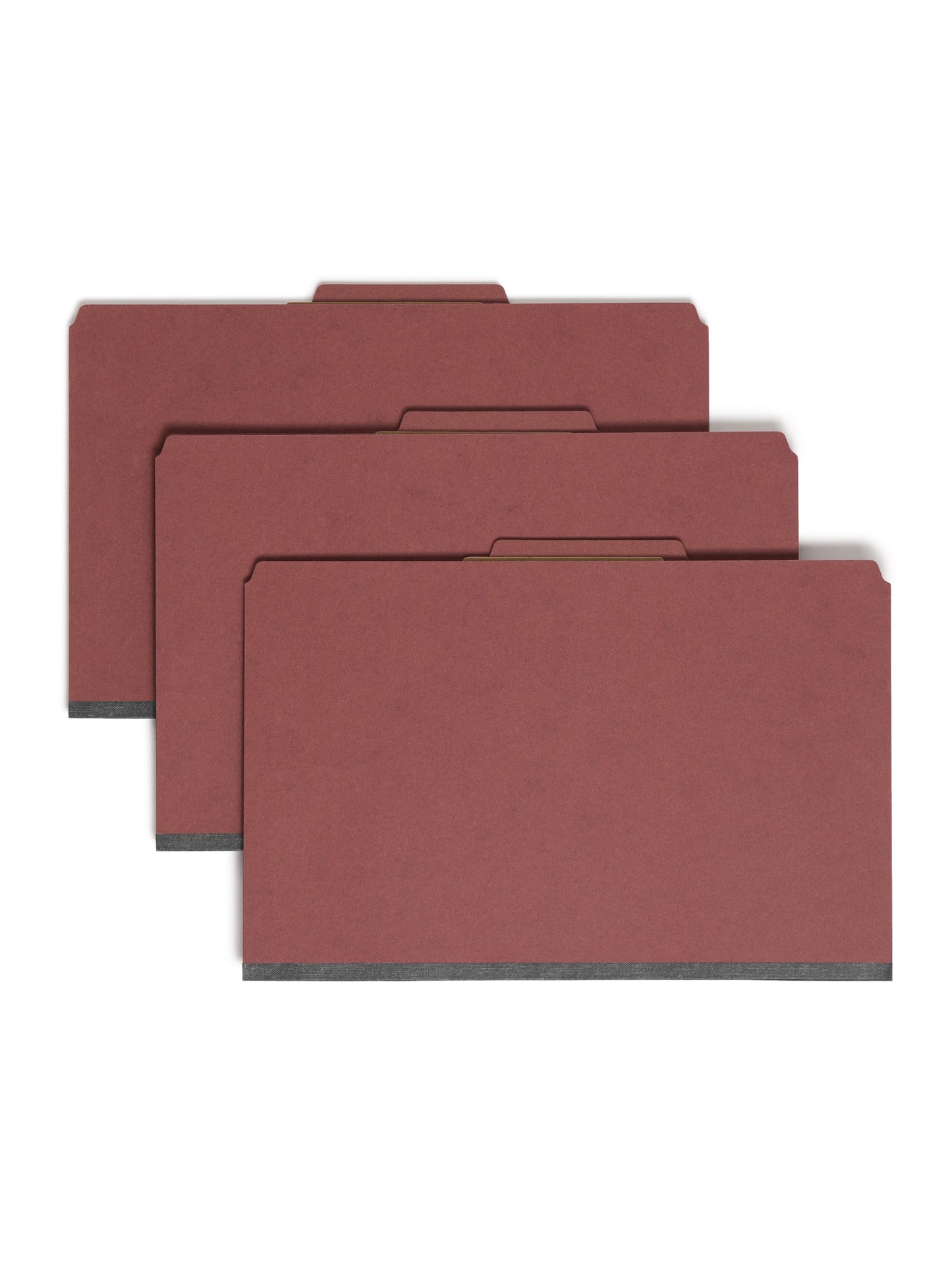 SafeSHIELD® Pressboard Classification File Folders, 1 Divider, 2 inch Expansion, Red Color, Legal Size, Set of 0, 30086486187757