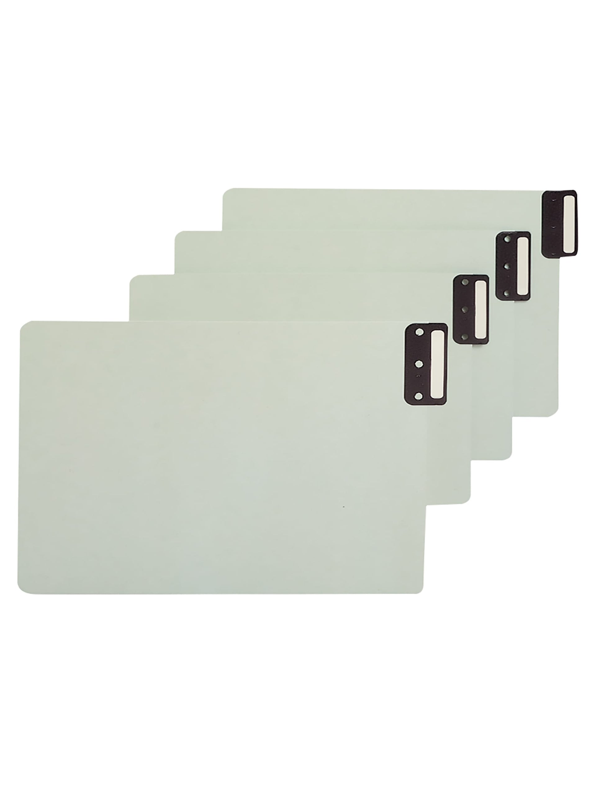 100% Recycled End Tab Pressboard Extra-Wide Filing Guides with Metal Tabs, Gray/Green Color, Extra Wide Legal Size, Set of 50, 086486632355